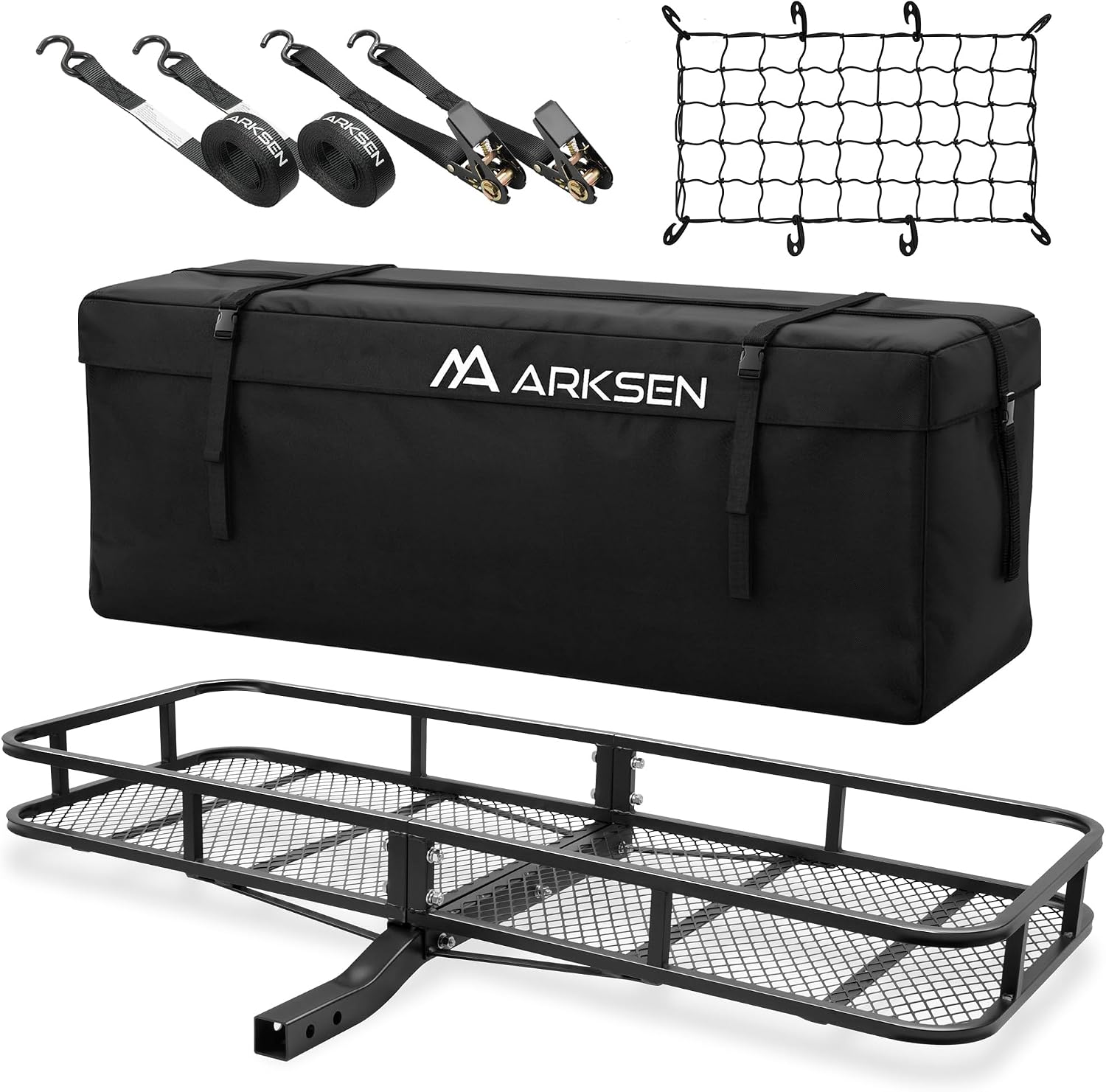 ARKSEN 60" x 23" x 5.5" Hitch Cargo Carrier, 500 Lbs Capacity Luggage Rack