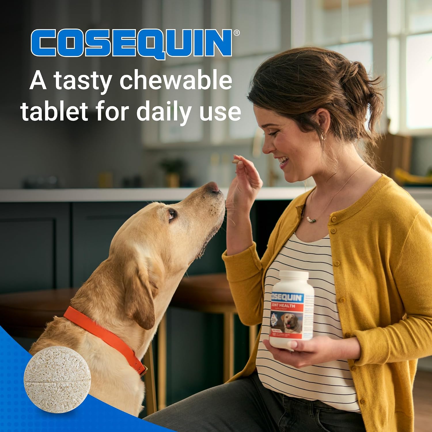 Nutramax Cosequin Joint Supplement for Dogs, Chewable Tablets, 132ct | Glucosamine + Chondroitin for Dogs with MSM, Supports Healthy Joints, All Breeds & Sizes, All Ages