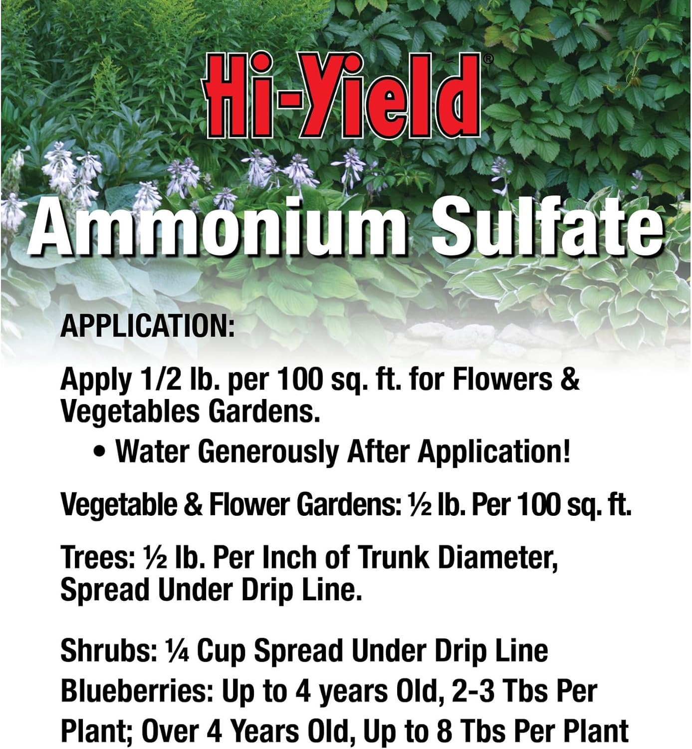 Hi-Yield (32177) Ammonium Sulfate 21-0-0, 4 lbs | Ammonium sulfate 21-0-0 granular - Fast-release nitrogen with sulfur for quick green-up, 4 lbs - Lawn owners