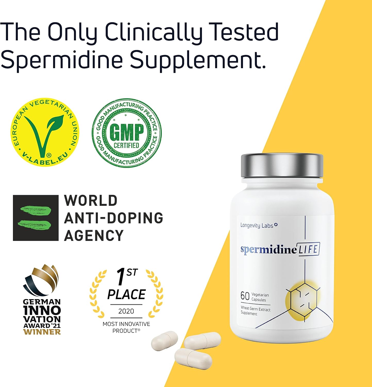 LONGEVITY LABS + spermidineLIFE Supplement, 60 Capsules