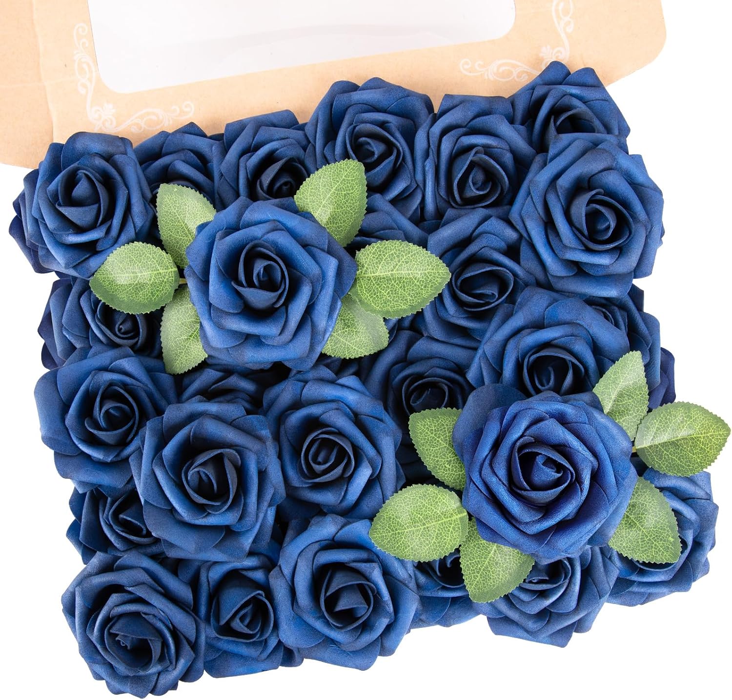30PCS Yellow Artificial Flowers, Real Touch Fake Roses for Fall Decorations