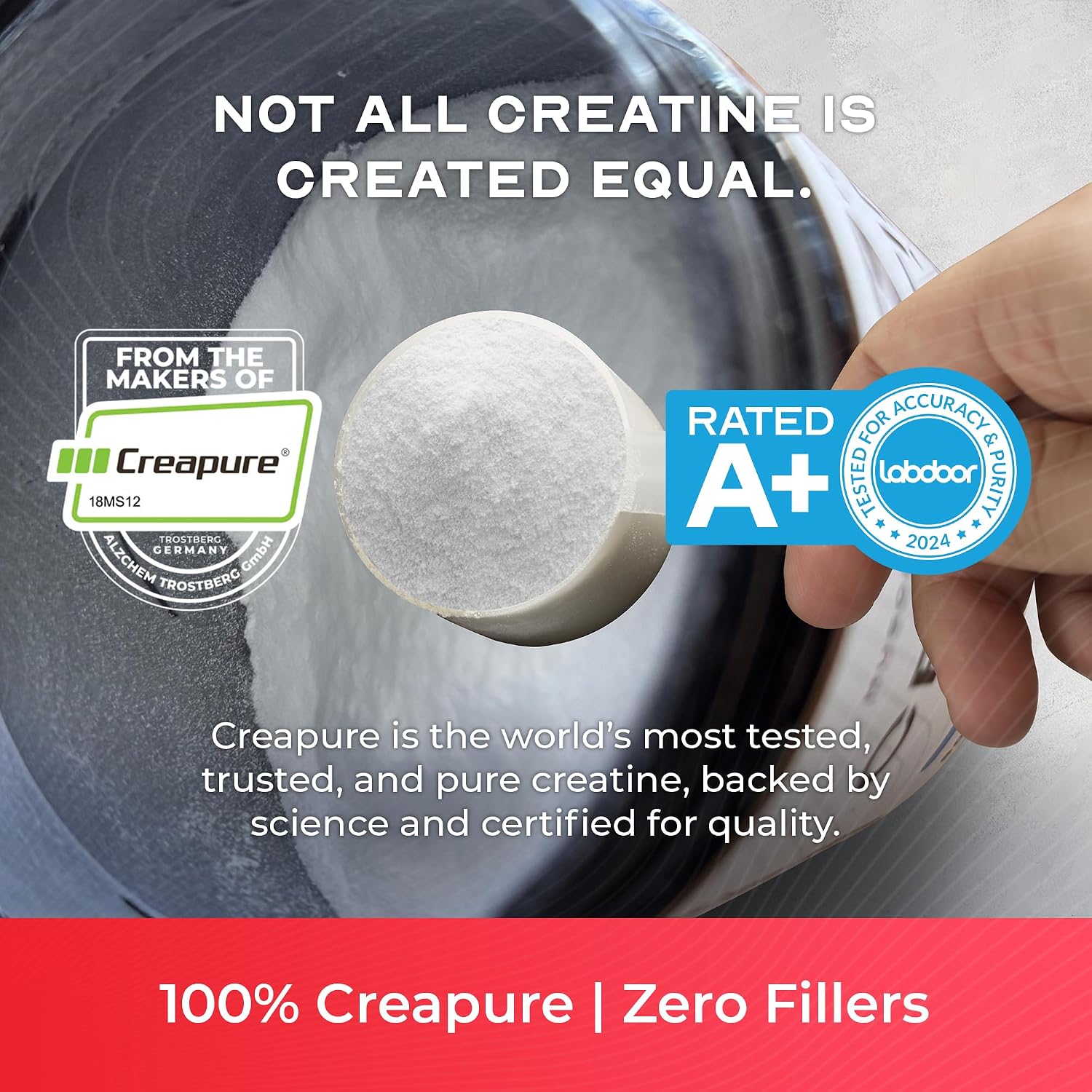 Muscle Feast Creapure Creatine Monohydrate Powder, Unflavored (300g) | Vegan, Non-GMO, Keto Friendly Mass Gainer, Muscle Recovery Supplement & Trusted Creatine for Muscle Growth, Creatine Powder