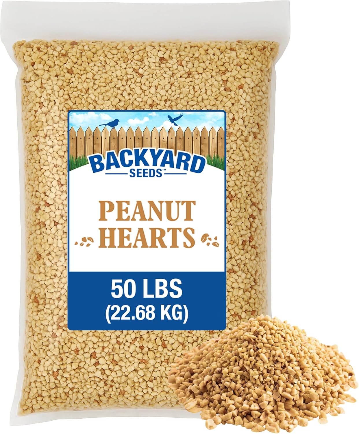 CountryMax Backyard Seeds Shelled Whole Peanuts for Woodpeckers, Birds, Squirrels & Wildlife – Premium Wild Animal Food, 10 lbs Bag