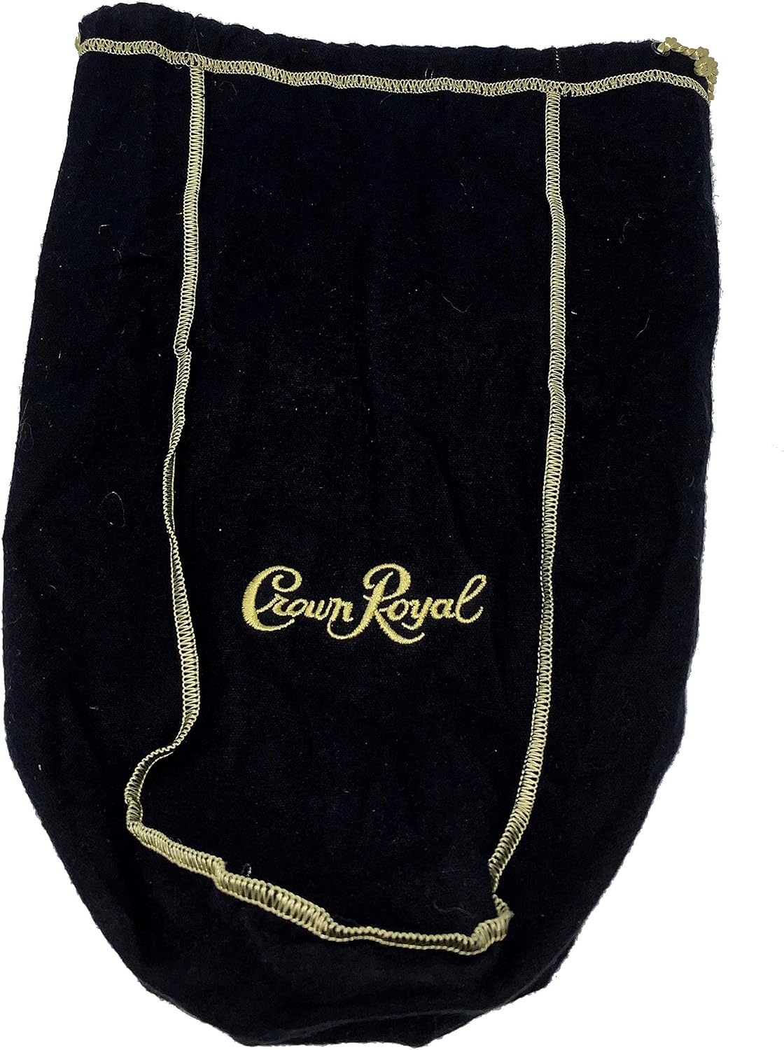 Crown Royal Extra Large Bag with Gold Drawstrings Great for Storage 13"x9"x4" (Black)