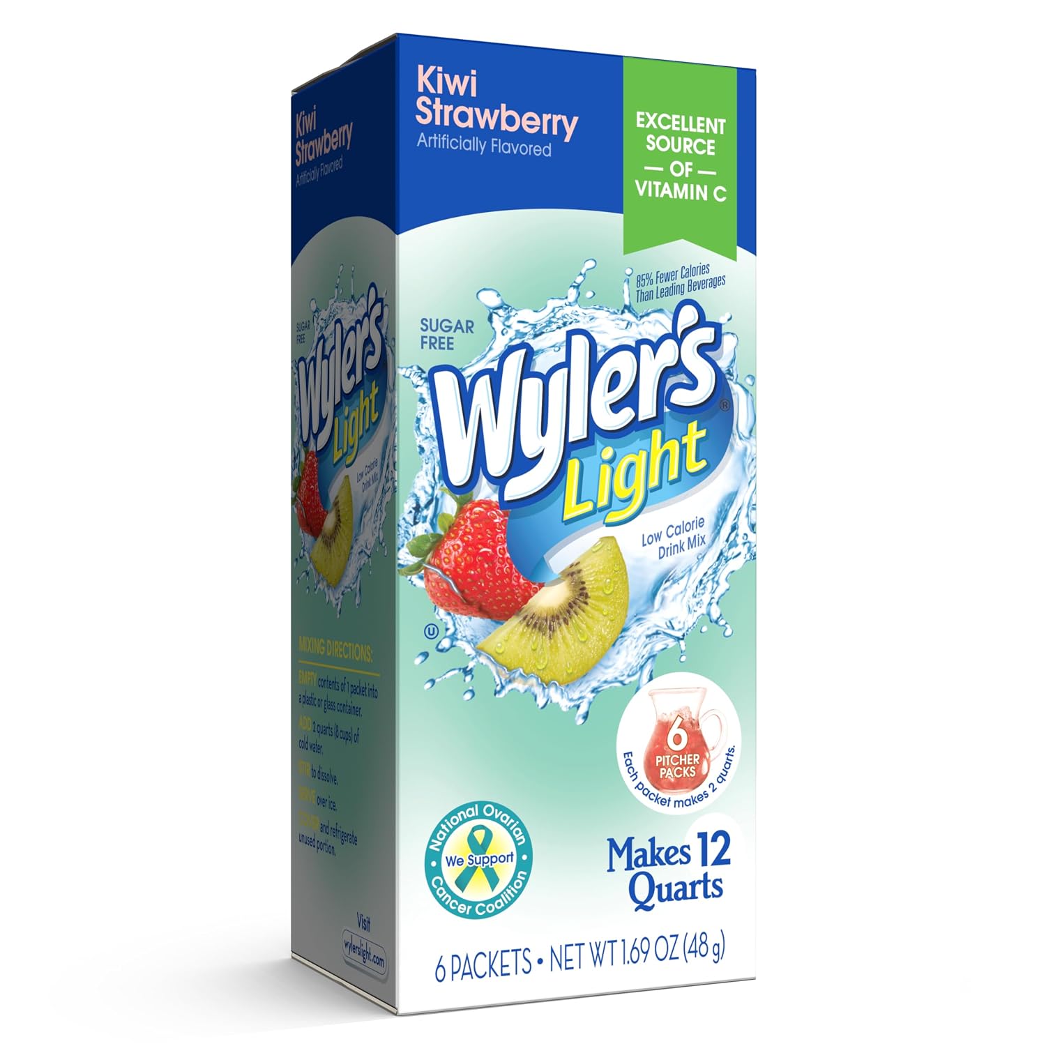 Wyler's Light Pitcher Packs Water Drink Mix, Fruit Punch, 6 Packets