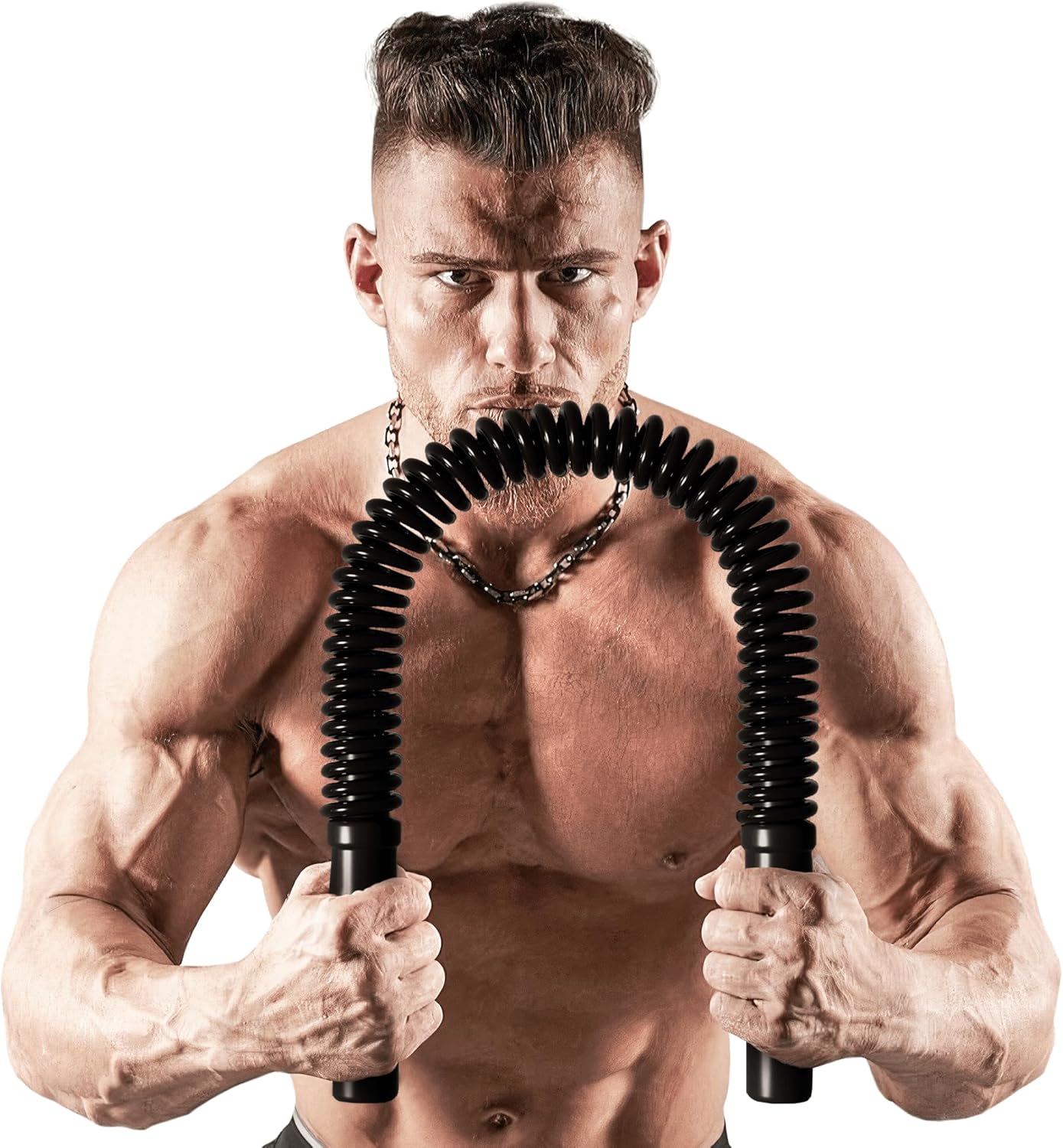 Zenooze's Power Twister Flex Bar, The Ultimate Upper Body Exercise Equipment for Strengthening Your Chest Workout, Shoulders, Biceps, Arms