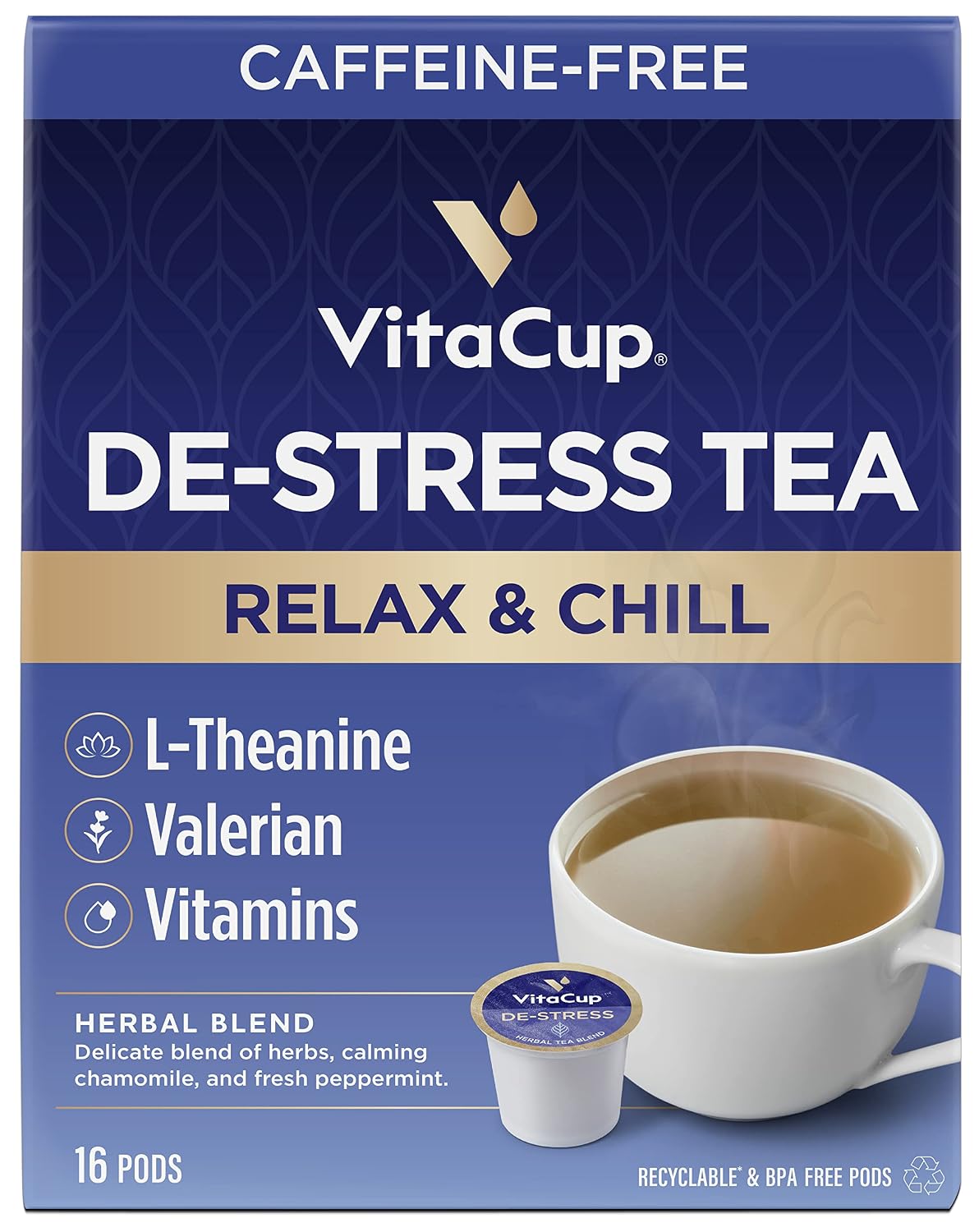 VitaCup Green Tea Instant Packets with Matcha, 16ct | B Vitamins, D3