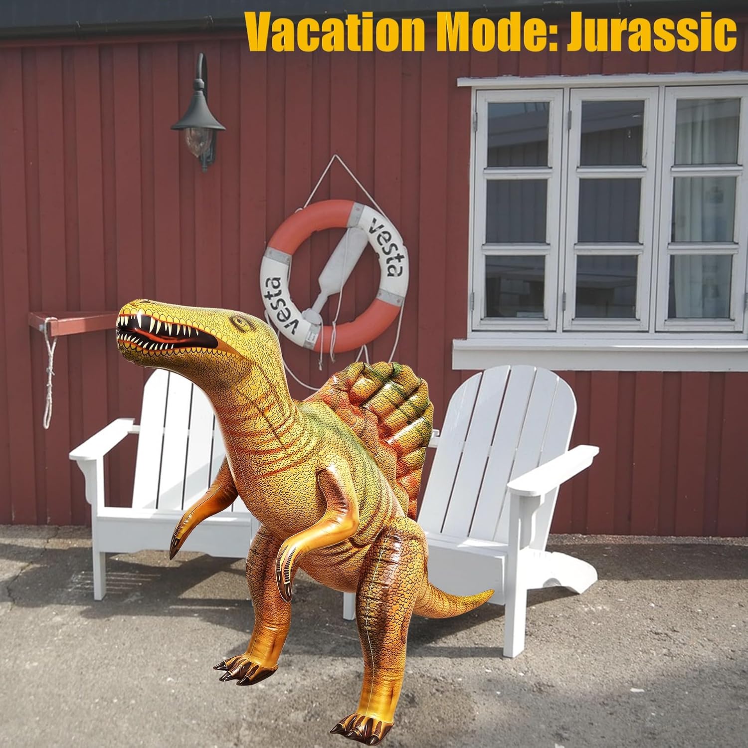 Jet Creations Inflatable Spinosaurus, 53" Long, Realistic Dinosaur