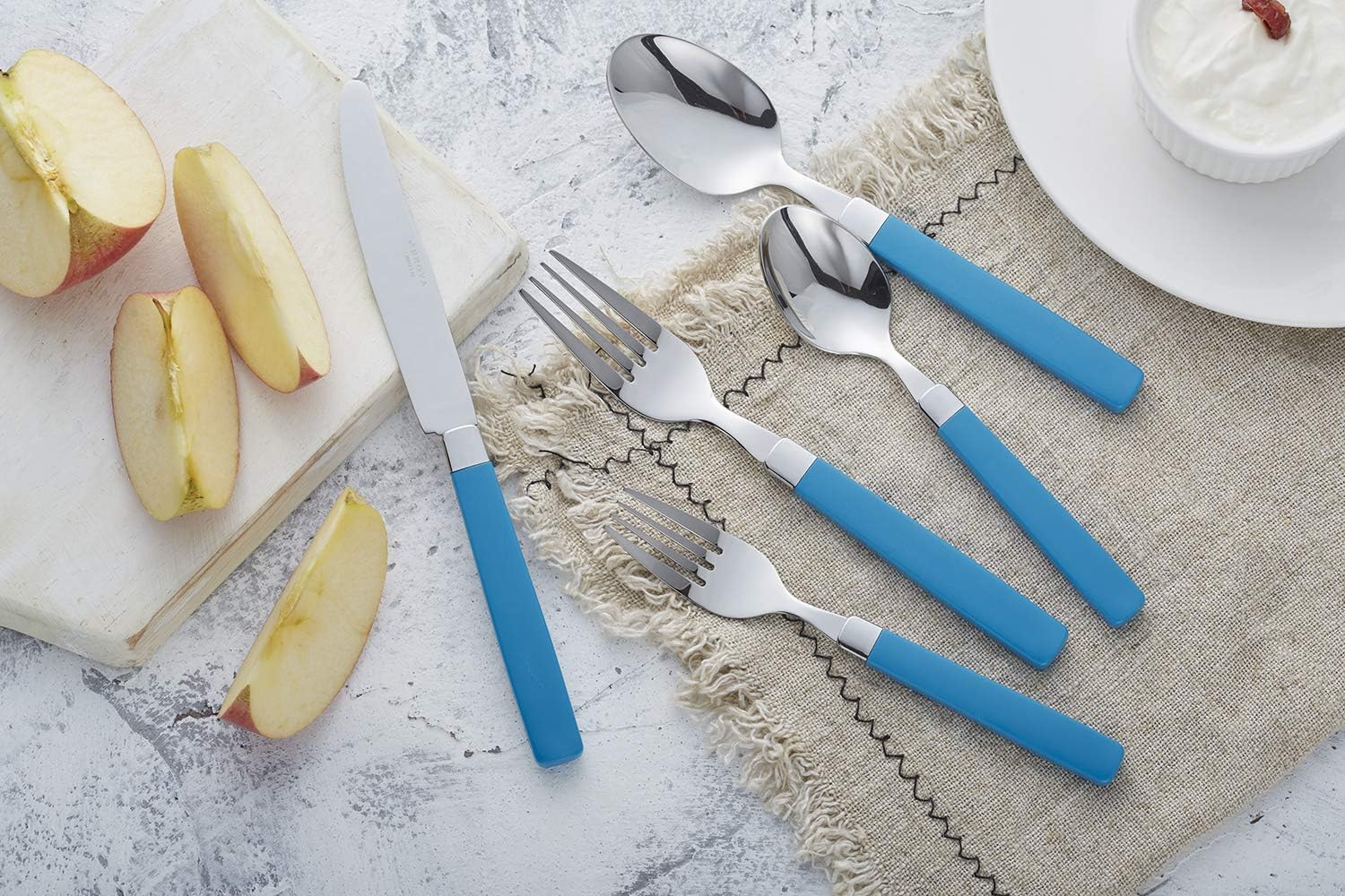 ANNOVA Silverware Set Stainless Steel Colorful Tableware Kitchen Flatware Set Utensils, Includes Dinner Knives, Forks, Spoons