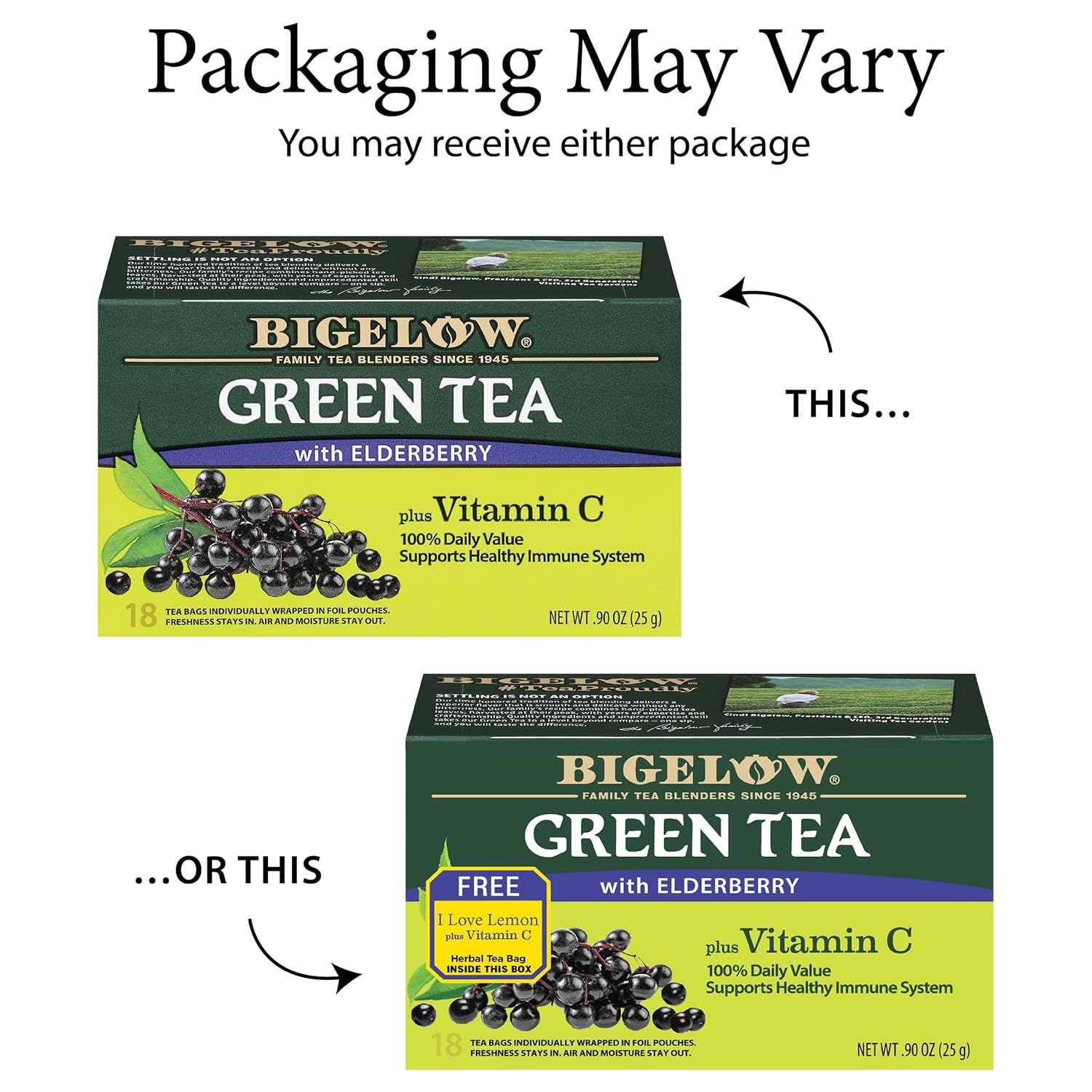 Bigelow Tea Classic Green Tea Bags, 40 Count (Pack of 6)