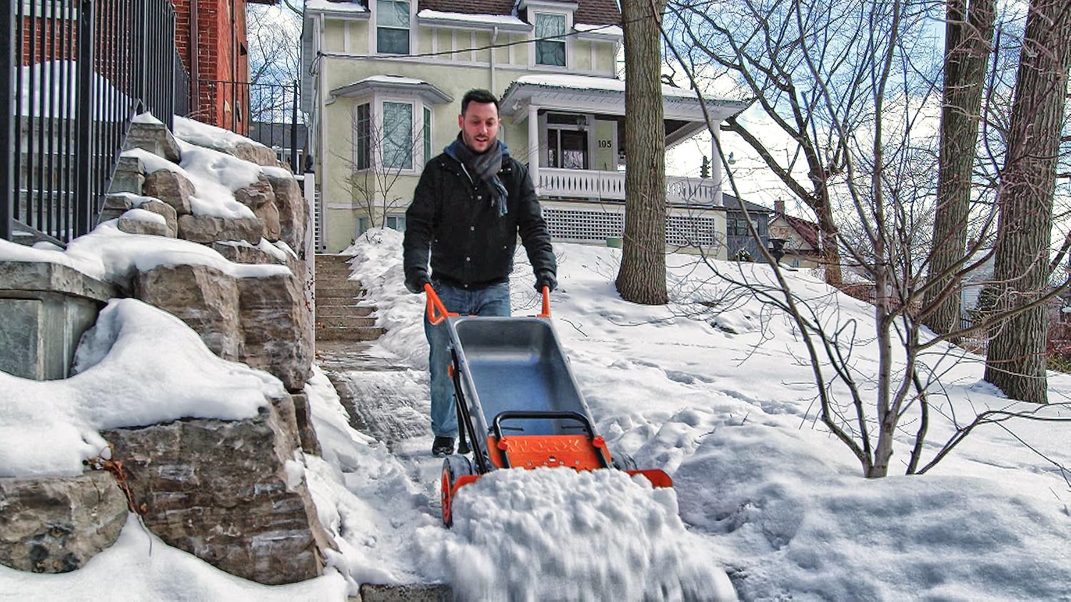 WORX Wheelbarrow Heavy Duty Dolly, 8-in-1 Aerocart Garden Cart, WG050 | lift 200 lbs like lifting 17 lbs; 8-in-1 versatility; smart 2-wheel design; heavy-duty durable construction