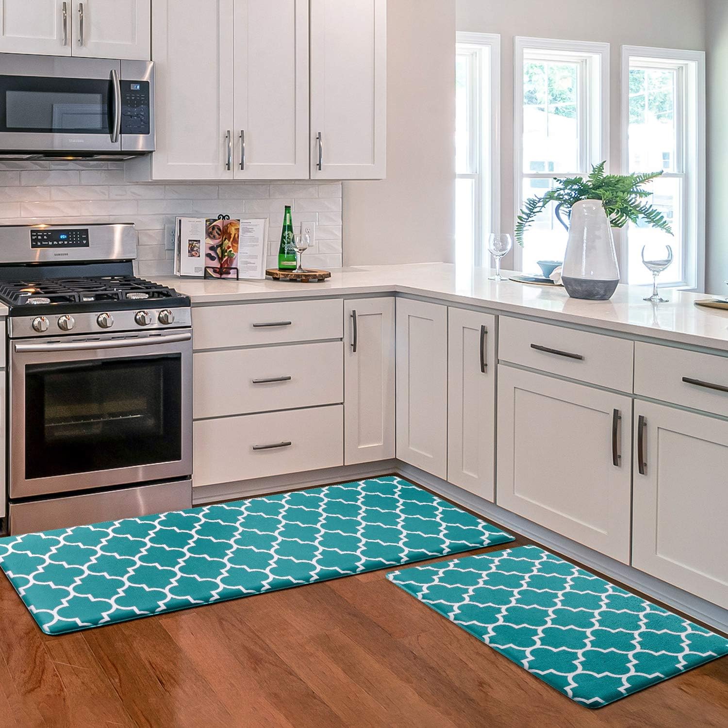 KMAT Kitchen Mat Set of 2,Cushioned Anti-Fatigue Kitchen Mats for Floor