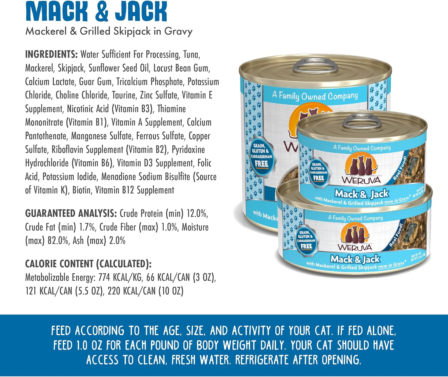 Weruva Classic Cat Food, Paw Lickin’ Chicken with Chicken Breast in Gravy, 3oz Can (Pack of 24)