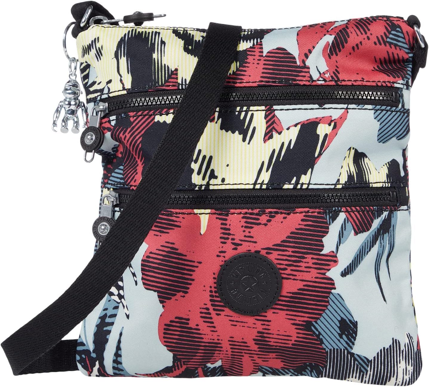 Kipling Women’s Abanu Medium Crossbody Bag, Lightweight, Adjustable Nylon Waist Pack with Multi-Compartment Zip Pockets