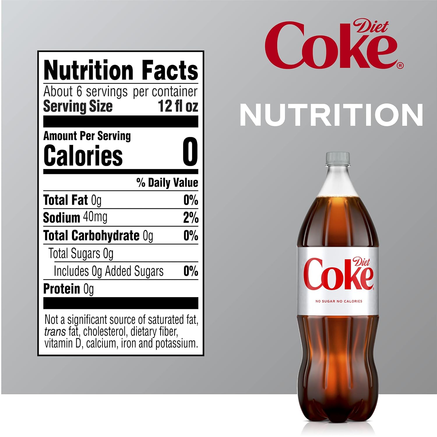 Diet Coke Soda Soft Drink Bottles, 12 fl oz, 8 Pack | No sugar, no calories, 46 mg caffeine per bottle