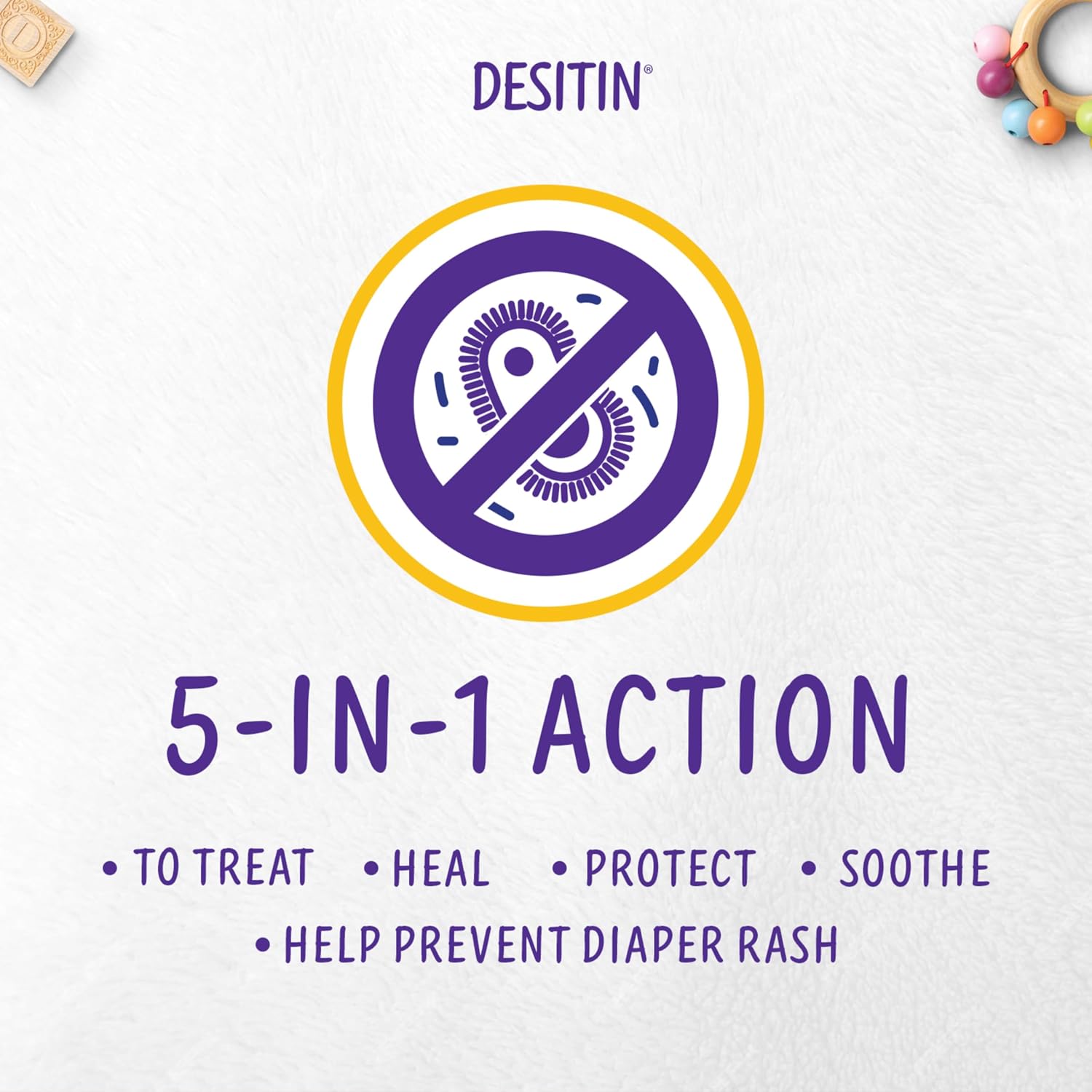 Desitin Maximum Strength Diaper Rash Paste, 40% Zinc Oxide, 4.8 oz | Helps Treat, Relieve & Prevent Diaper Rash, 40% Zinc Oxide, Immediate Relief, Protects up to 12 Hours, Hypoallergenic