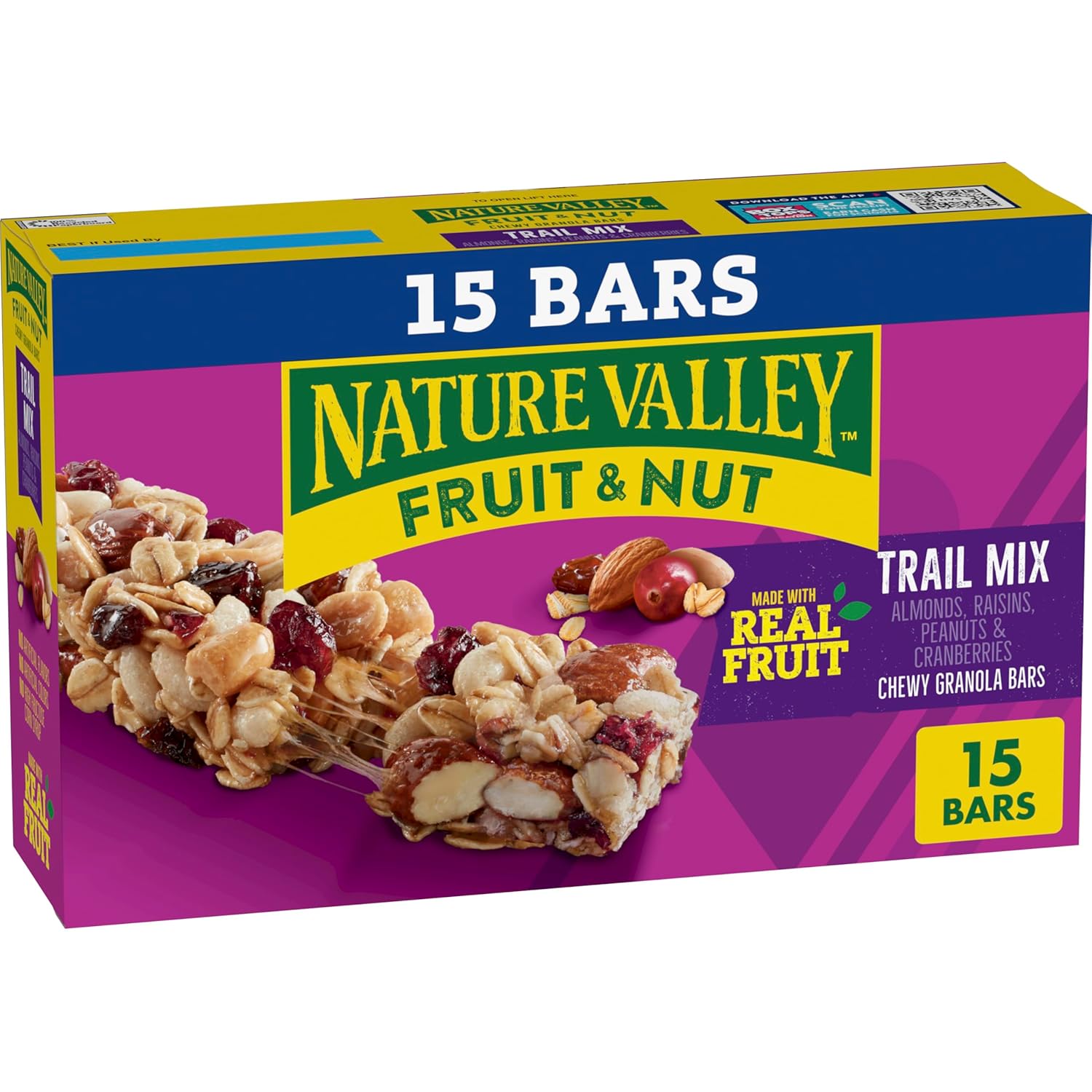Nature Valley Almond Raisin & Cranberry Chewy Fruit & Nut Bar, 15 ct