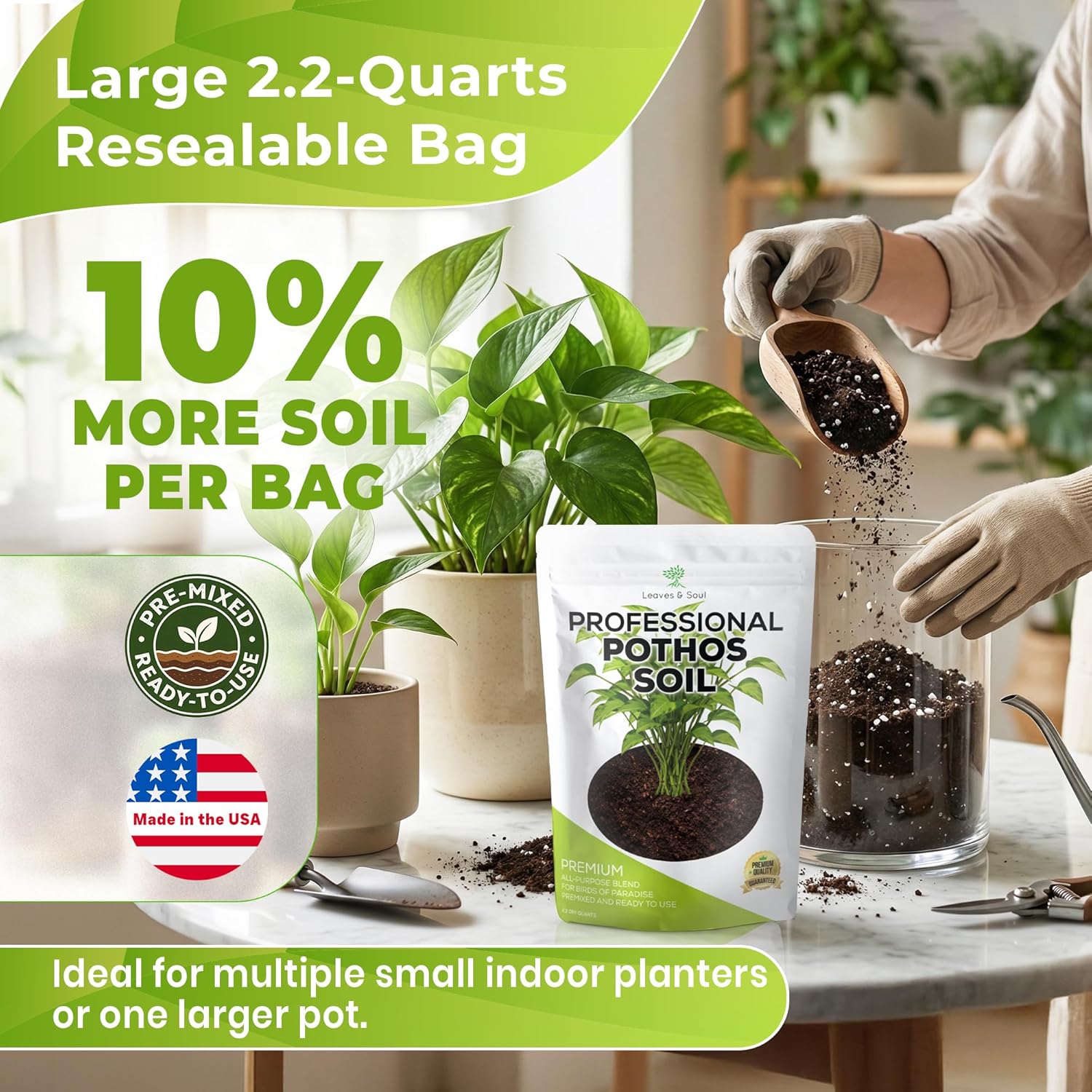 Professional Bonsai Soil Mix Ready to Use | Large 2.2 Quarts, Premium Potting Soil for Bonsai Trees