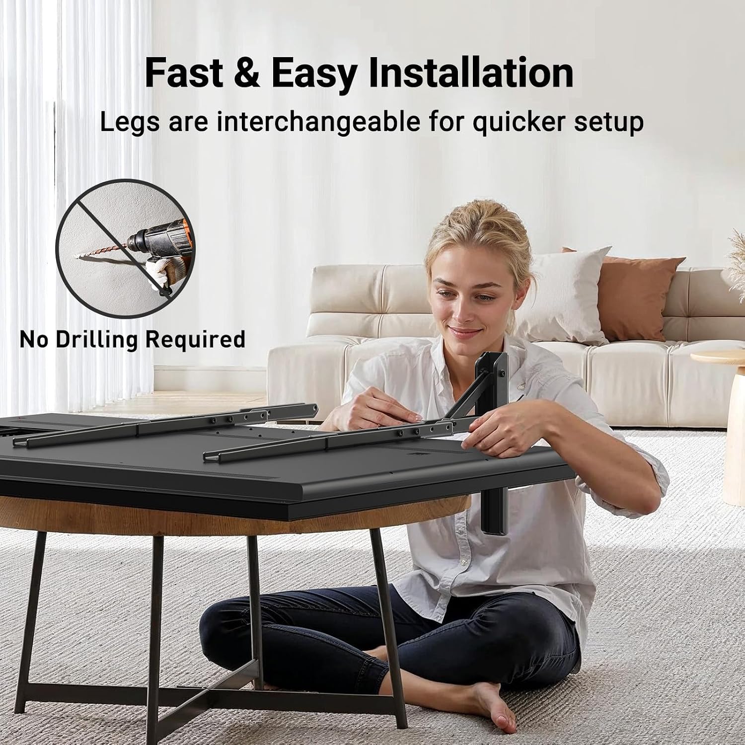 PERLESMITH Universal TV Stand Mount for 20-75 Inch TVs, Height Adjustable Table Top TV Stand