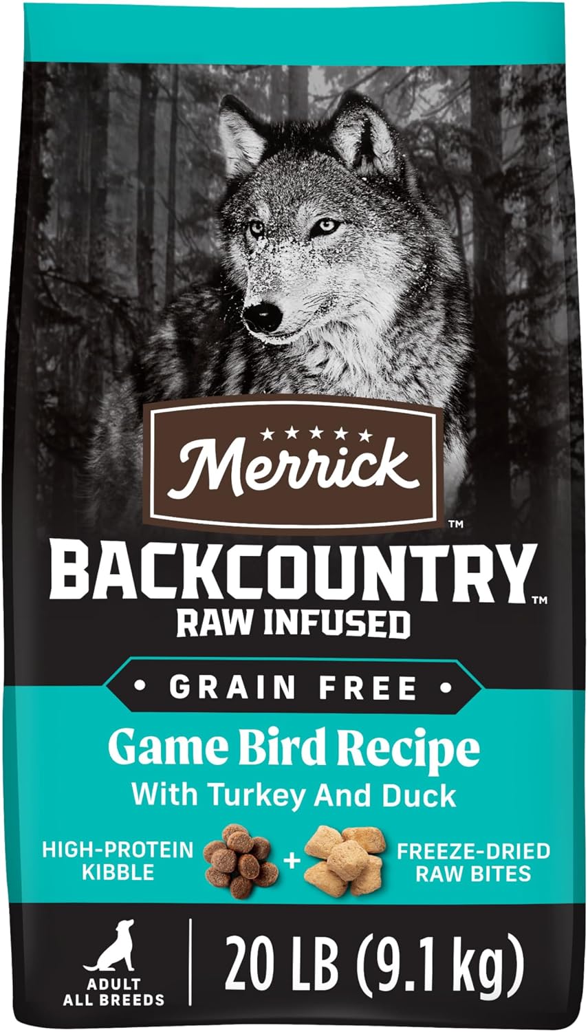 Merrick Backcountry Dry Dog Food Great Plains Red Recipe 4 lb Bag