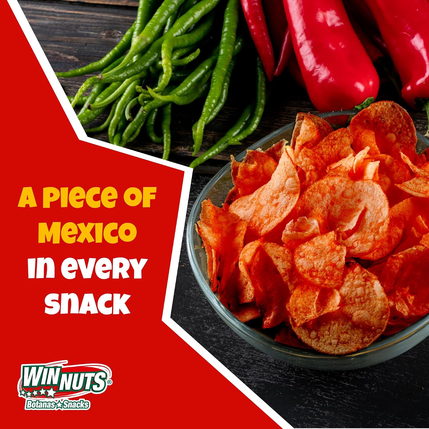 WINNUTS Jalapeño Chips Kettle Cooked (3 Pack, 5.6 oz Each) | Authentic Mexican Style Spicy Potatoes Chips | Homestyle "Papa Casera" for Parties
