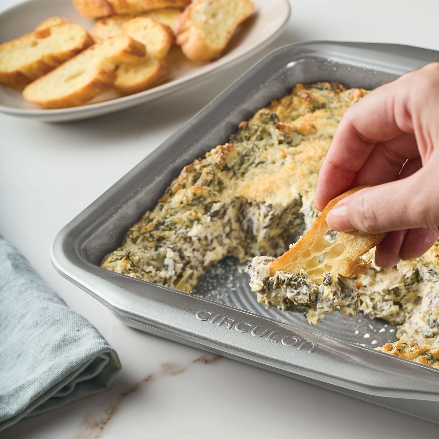 Circulon Nonstick Bakeware Rectangle Baking Pan / Cake Pan, 9 Inch x 13 Inch, Gray