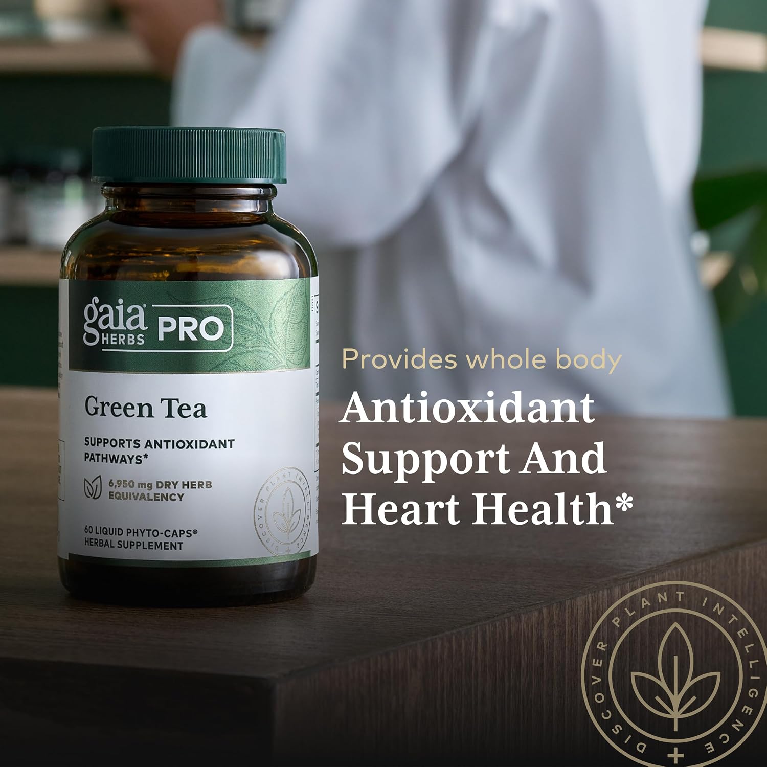 GAIA HERBS PRO Green Tea - Heart Health & Antioxidant Support Supplement* - Health Supplement with Green Tea Leaf Extract - Vegan, Gluten-Free