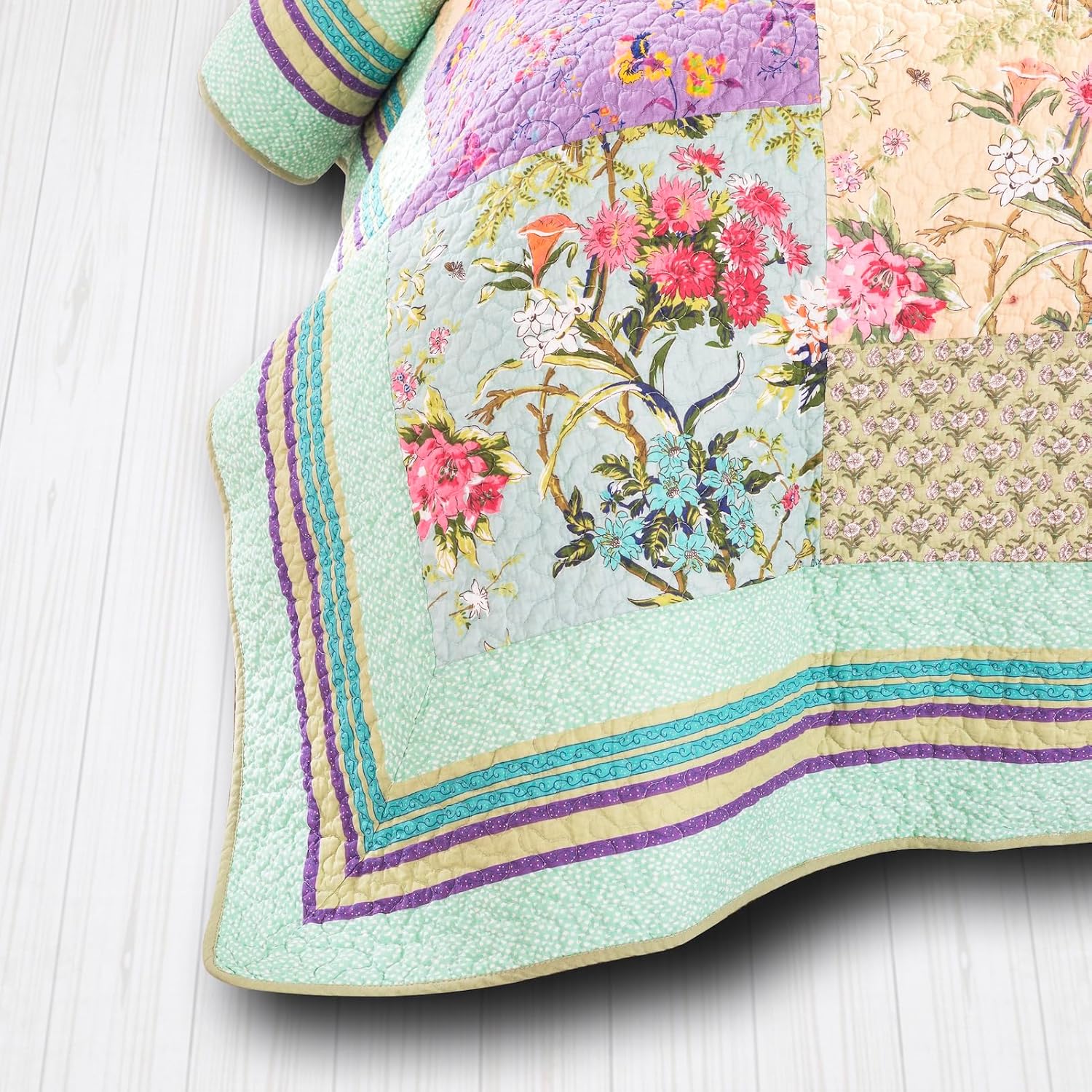 YAYIDAY Quilts Queen Size Patchwork Bedspread Set