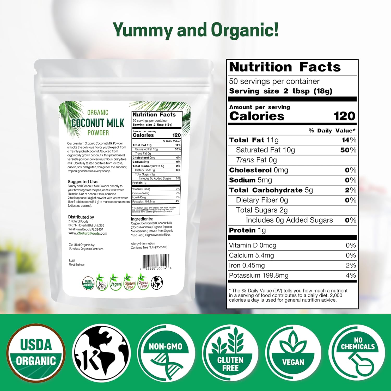 Z Natural Foods Premium Whole Milk Powder - Pasteurized Dry Milk, 5 lb