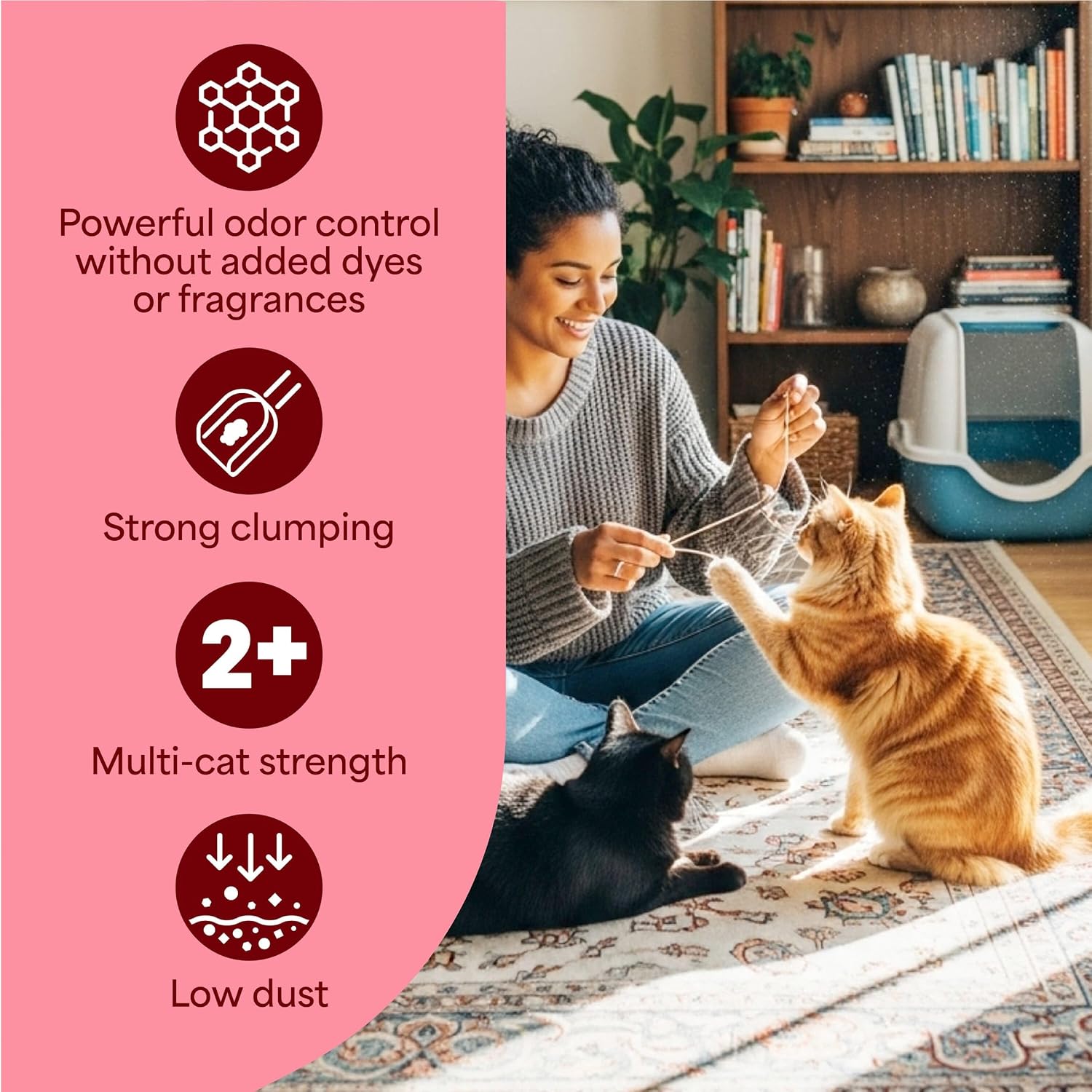 Fresh Step Extreme Clump Multi Cat Clumping Cat Litter, 14 lb. | Forms Tight Clumps, Easy To Scoop, Scented, Ammonia Block Technology, Low Dust, Compatible with Most Auto Litter Boxes