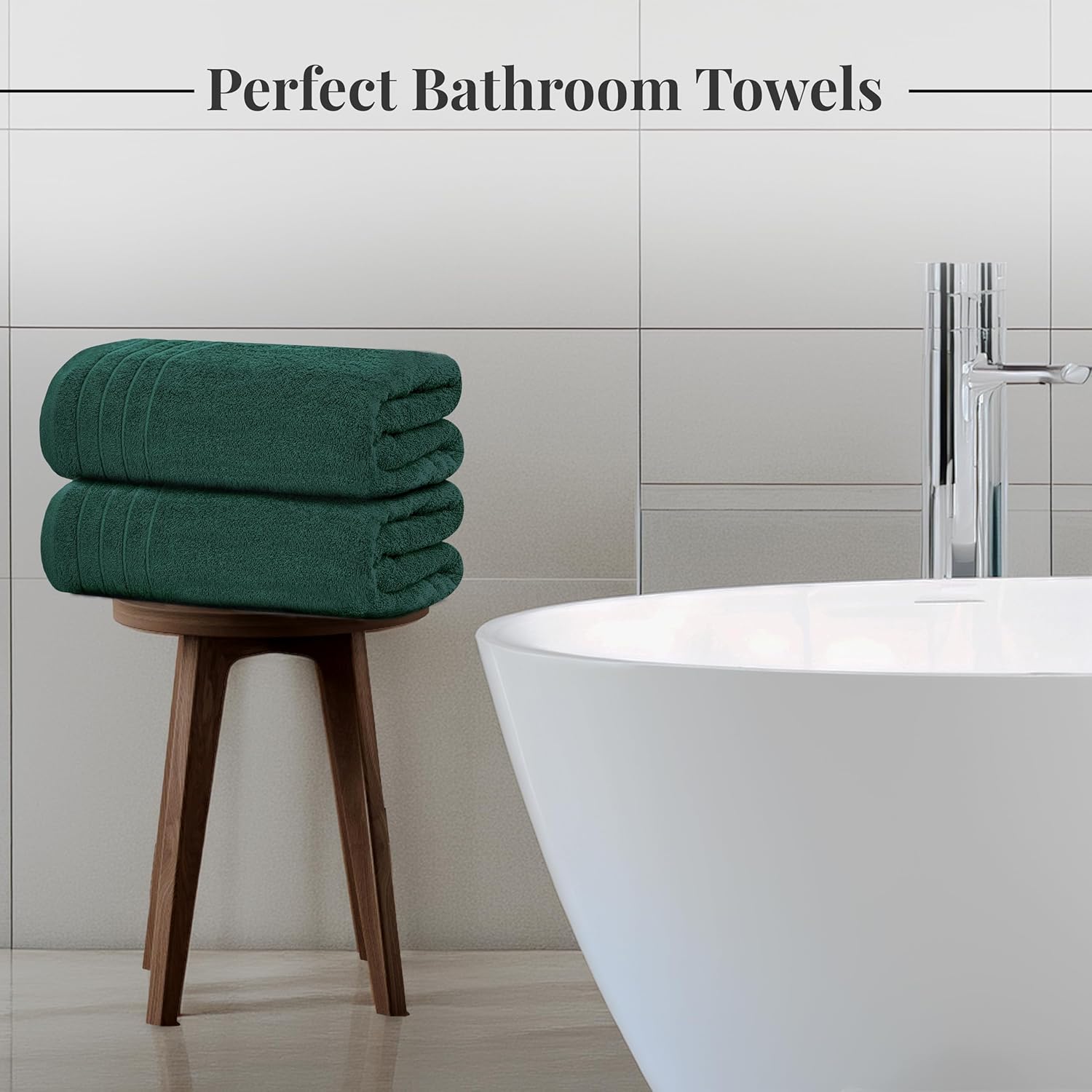 Tens Towels 8 Piece Towel Set, 2 XL Bath, 2 Hand, 4 Washcloth, Dark Grey