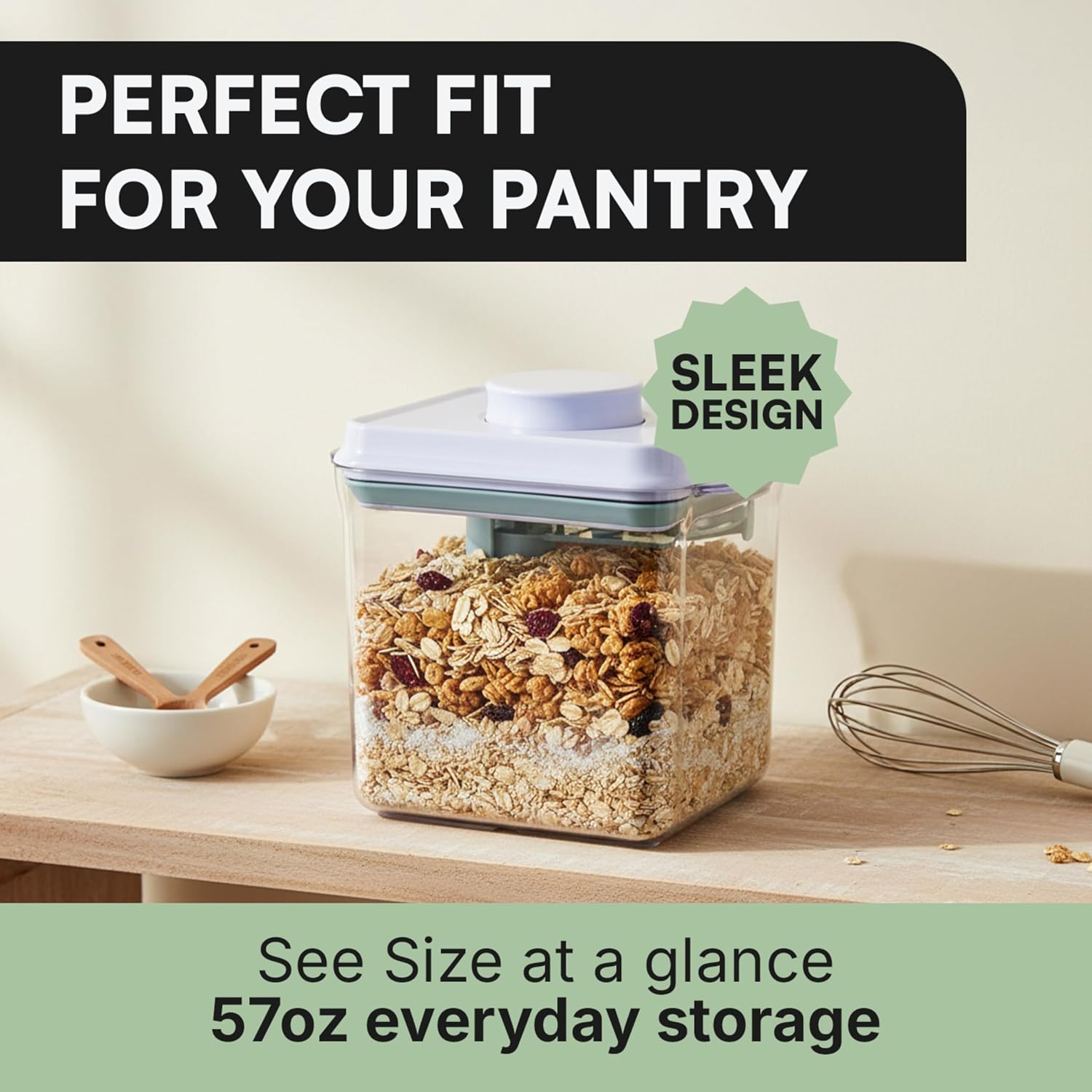 Bop Top Airtight Food Storage Containers | Pop-Top Lid | 16.5 Cups / 135 Oz