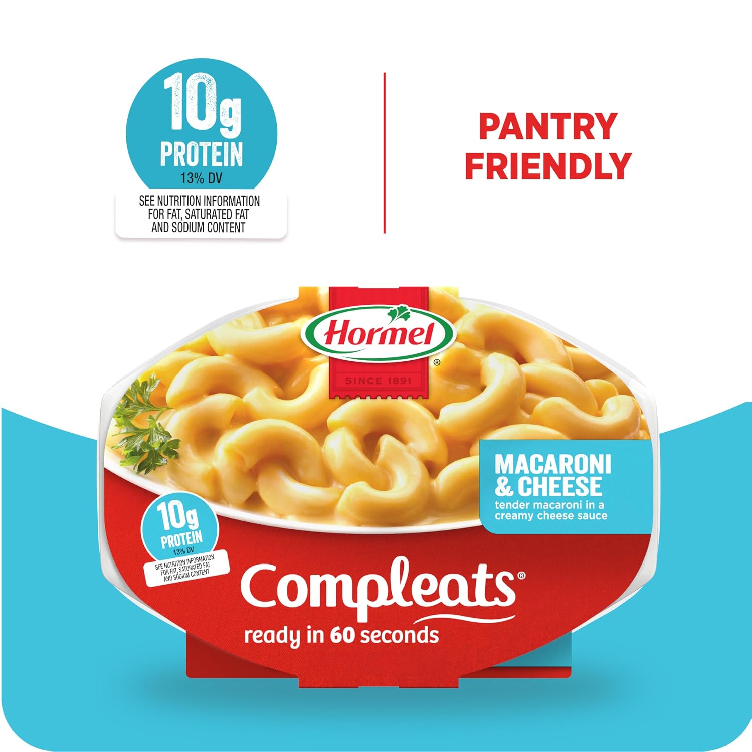 HORMEL COMPLEATS Chicken Alfredo Microwave Tray, 10 oz. (6 Pack)