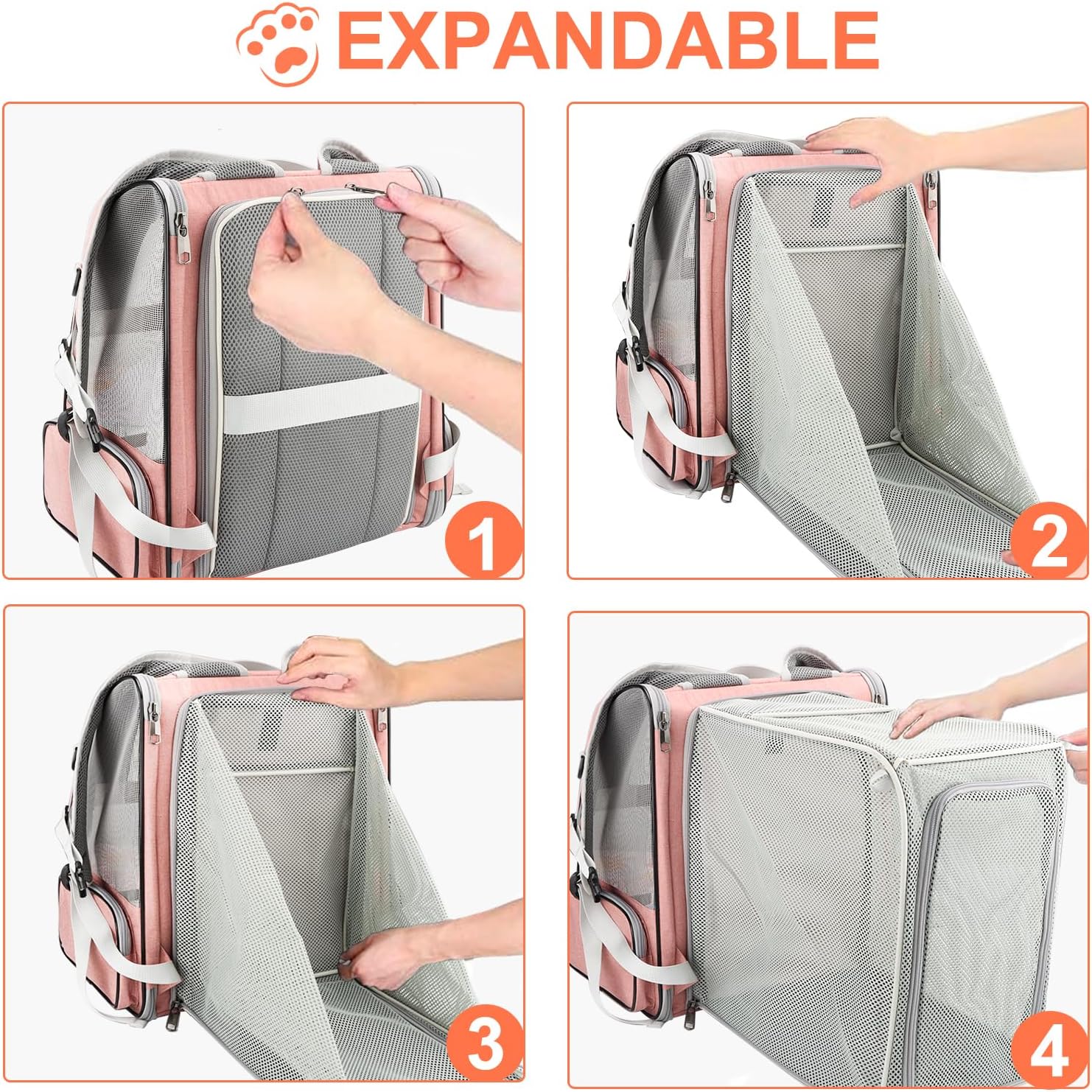 Texsens Innovative Traveler Bubble Backpack Pet Carriers for Cats and Dogs