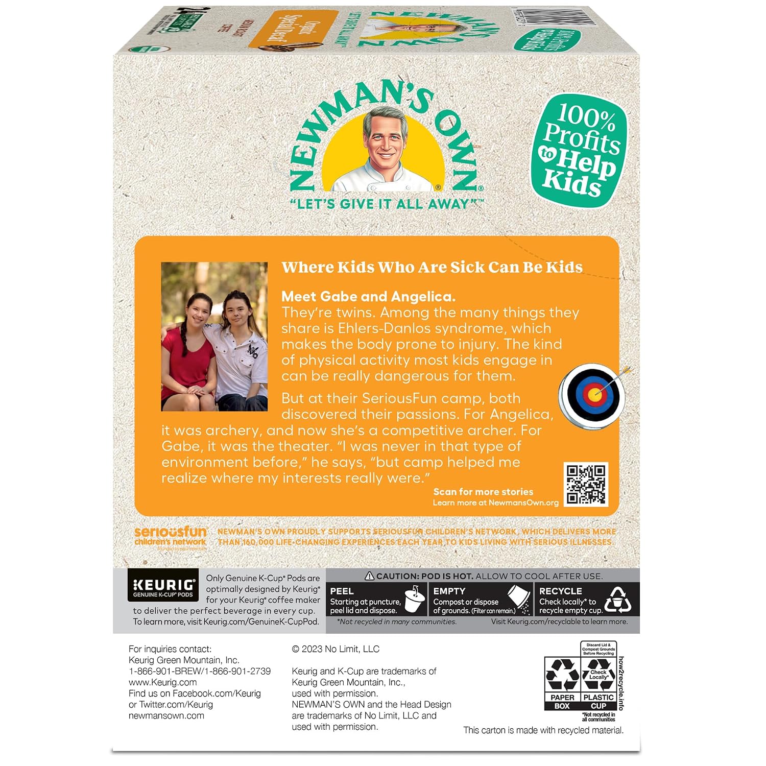 Newman's Own Organics Special Blend Keurig Single-Serve K-Cup Pods, Medium Roast Coffee, 96 Count