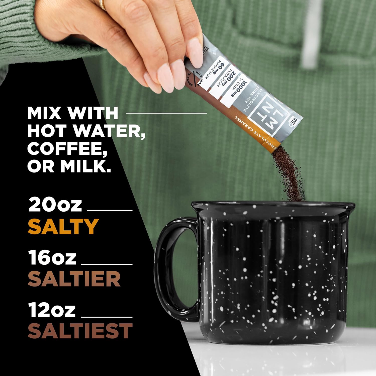 LMNT Zero Sugar Electrolytes - Chocolate Salt | Drink Mix | 30-Count