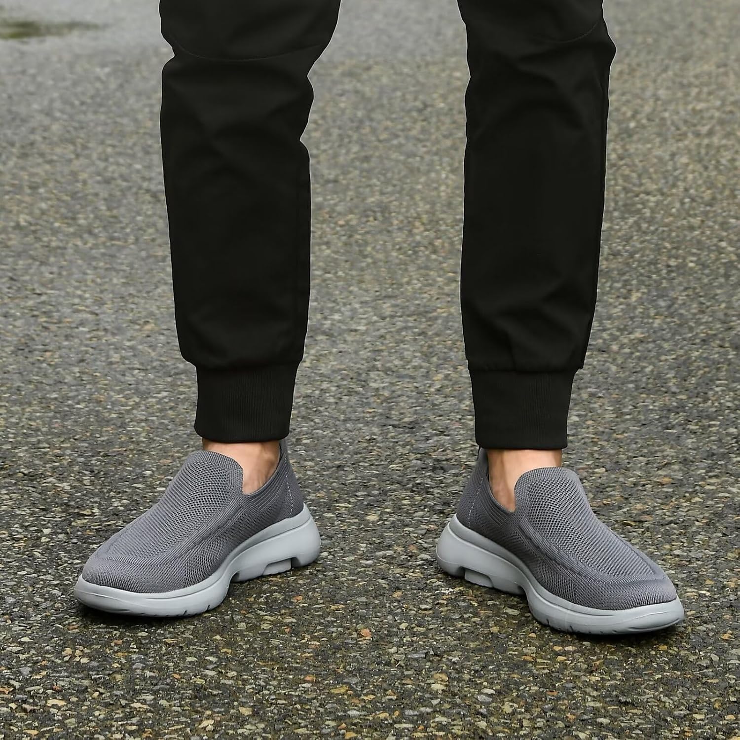 konhill Mens Slip On Shoes Lightweight Walking Shoes Anti Slip