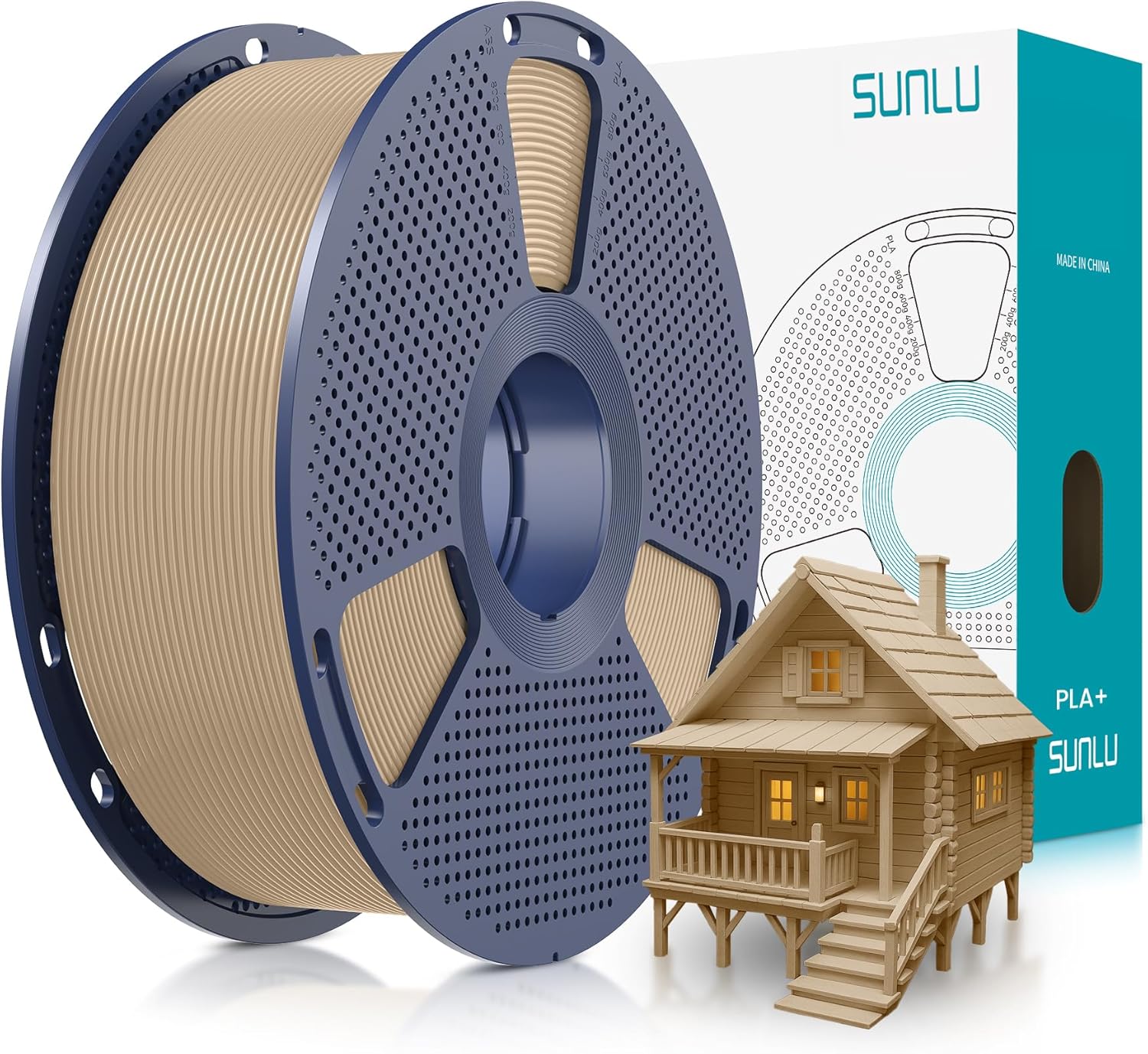 SUNLU PLA Plus Filament 1.75mm White 1KG