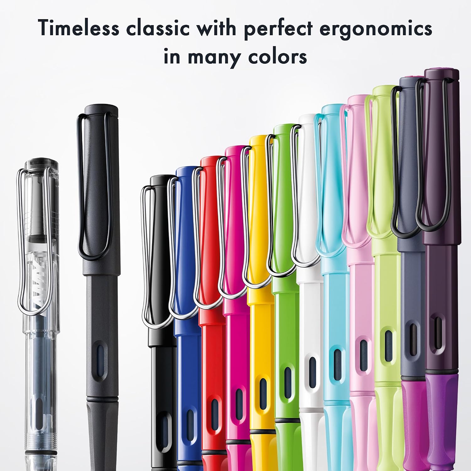 LAMY safari umbra - Fountain Pen with ergonomic grip & polished steel nib in size F - ideal for any Writing & Calligraphy - including LAMY T 10 blue cartridge - Right-Handed
