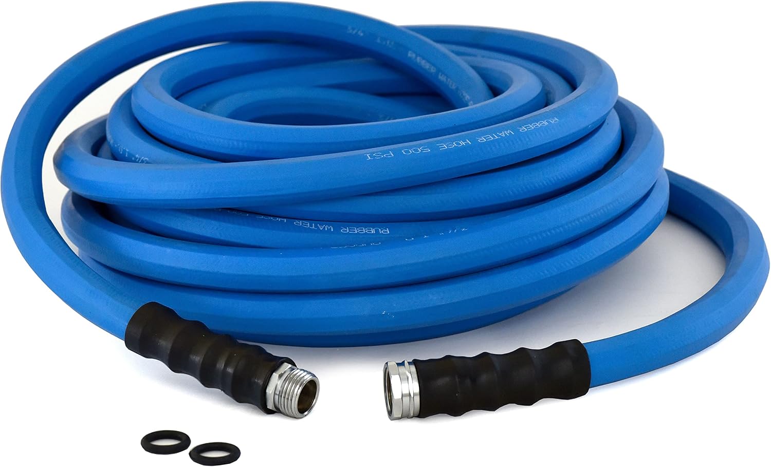 AG-LITE BSAL5825 5/8" x 25' Hot/Cold Water Rubber Garden Hose, 100% Rubber, Ultra-Light, Super Strong, 500 PSI, 50F to 190F Degrees, High Strength Polyester Braided