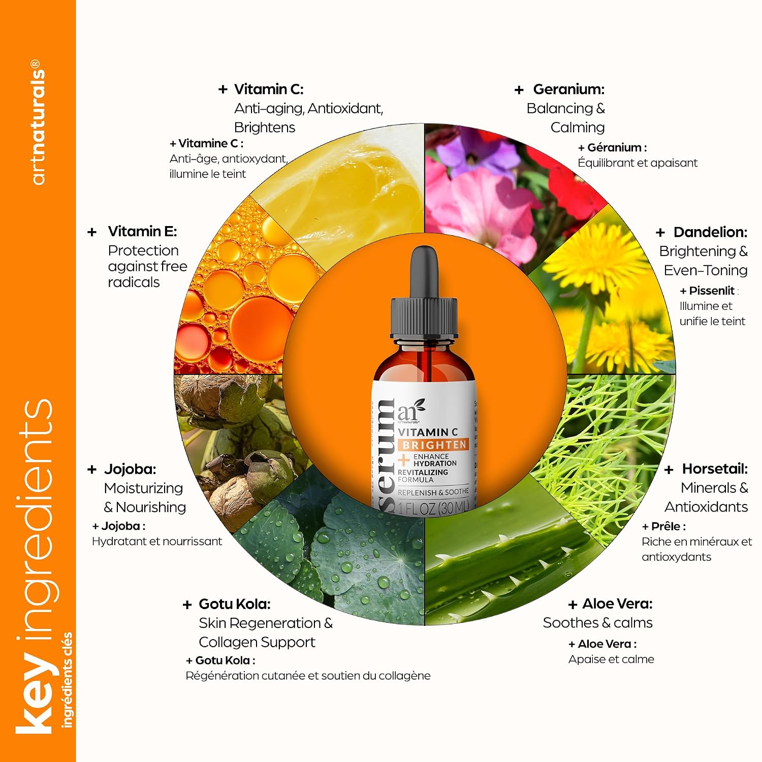 ArtNaturals Vitamin C Serum with Hyaluronic Acid, 1 fl oz