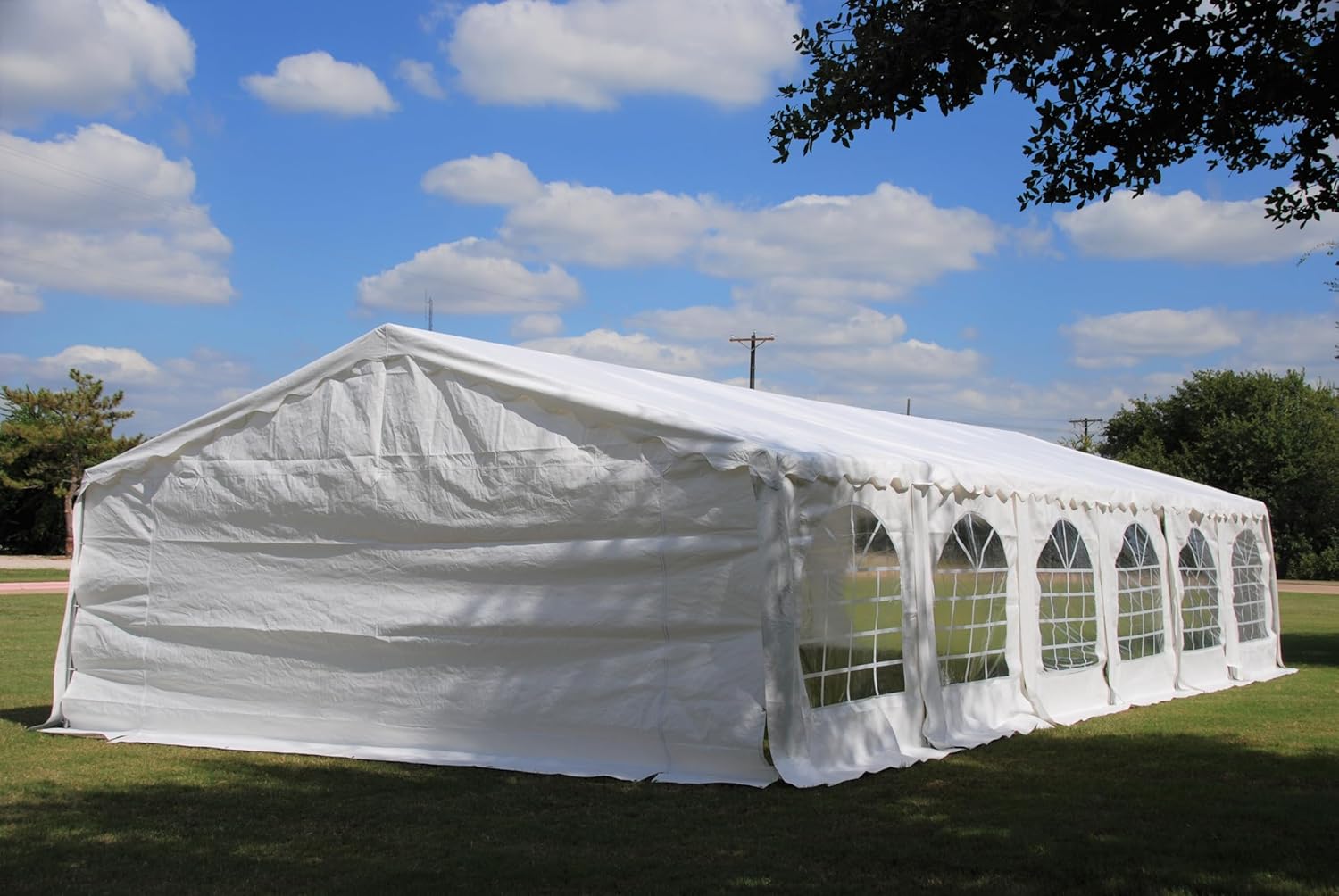 DELTA 26'x16' Budget PE Party Tent + (2) Long Bags + (1) Short Bag, Tents for Parties, Canopy Carpas para Fiestas,Wedding Event Tents for Outdoor Events (B Model)