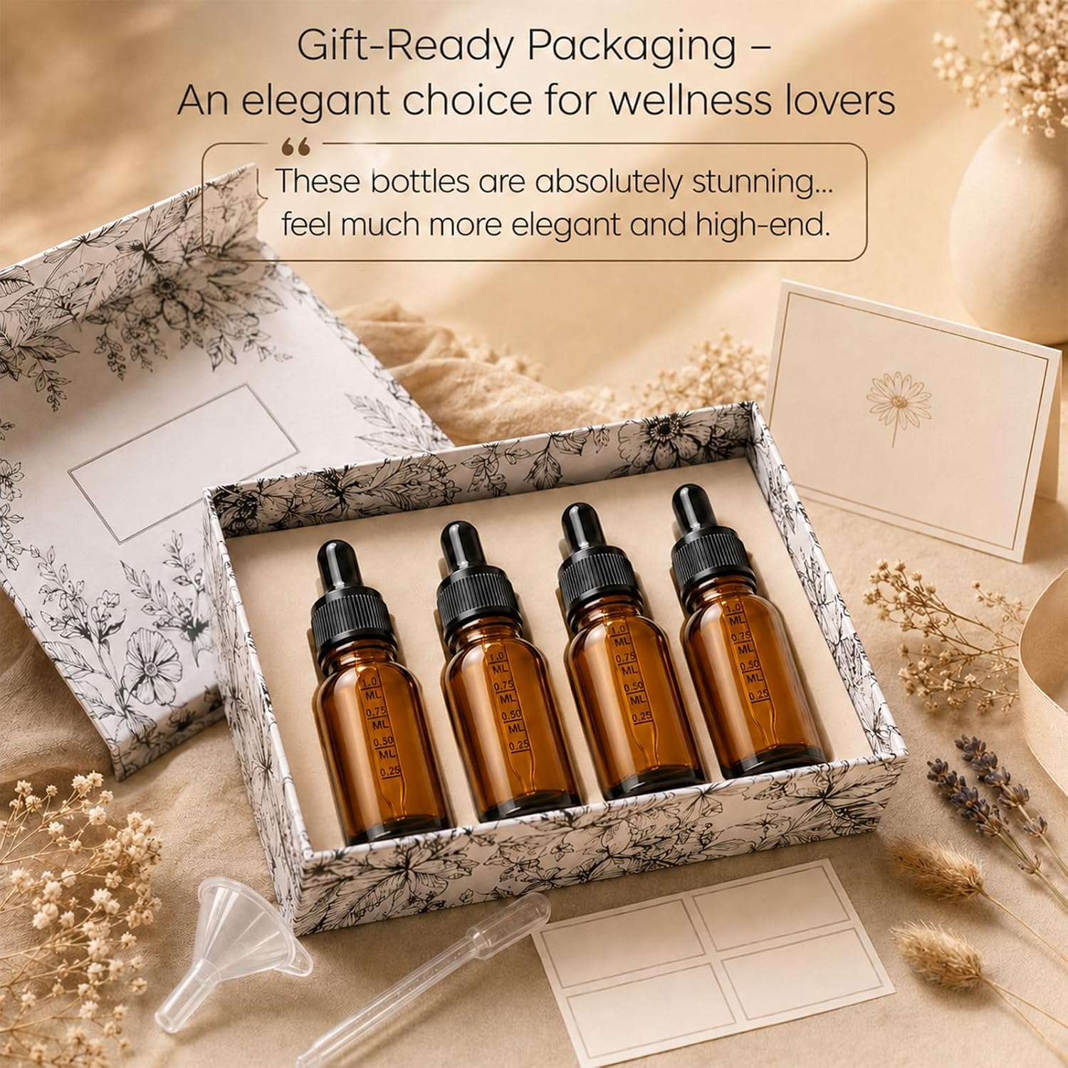 PrettyCare Glass Eye Dropper Bottles 99 Pack