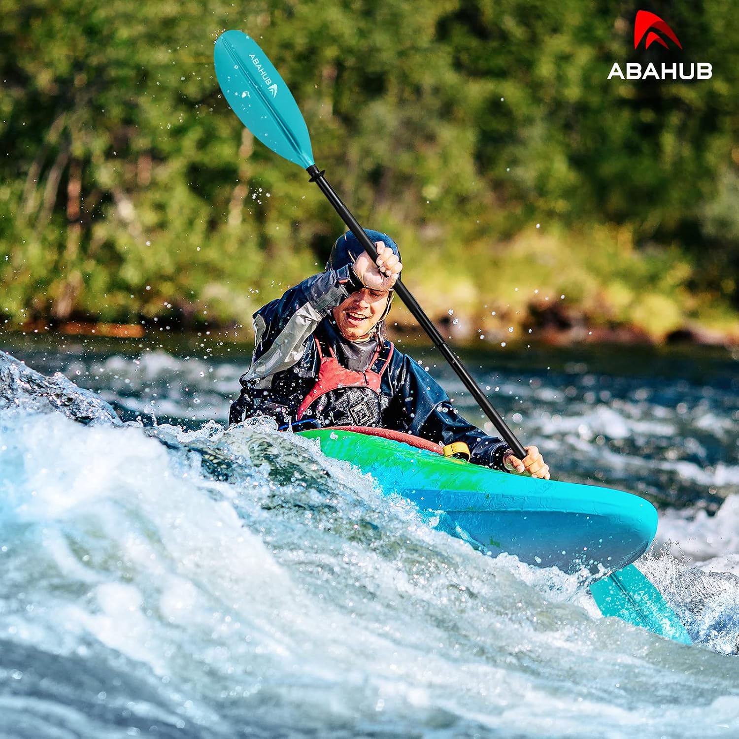 Abahub Kayak Paddle with Free Leash 220-240cm Kayaking Oars