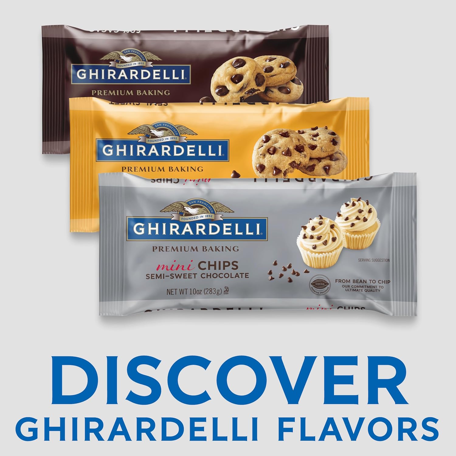 Ghirardelli, Baking Chips Semi Sweet, 12 Ounce