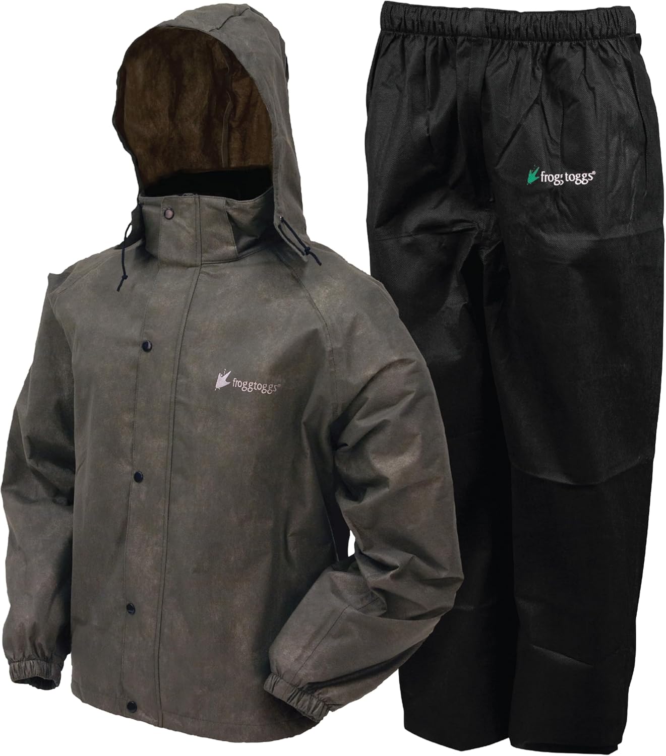 FROGG TOGGS Men's Classic All-Sport 3-Layer Waterproof Breathable Rain Suit | 2-Piece Rainwear, Adjustable Hood Raincoat, Rain Pants Ideal for Fishing, Golf, Motorcycling, Hunting, Camping, Outdoors