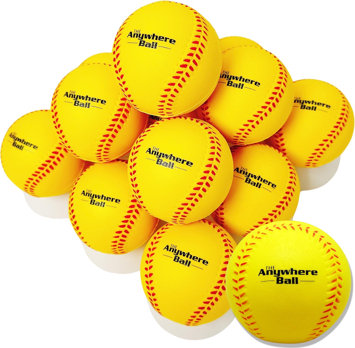 Thin Air Brands The Anywhere Ball Baseball/Softball Foam Training Ball (12 Pack)