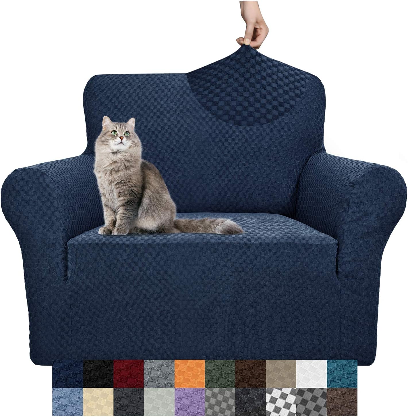 YEMYHOM Couch Cover Latest Jacquard Design High Stretch Sofa Covers for 2 Cushion Couch