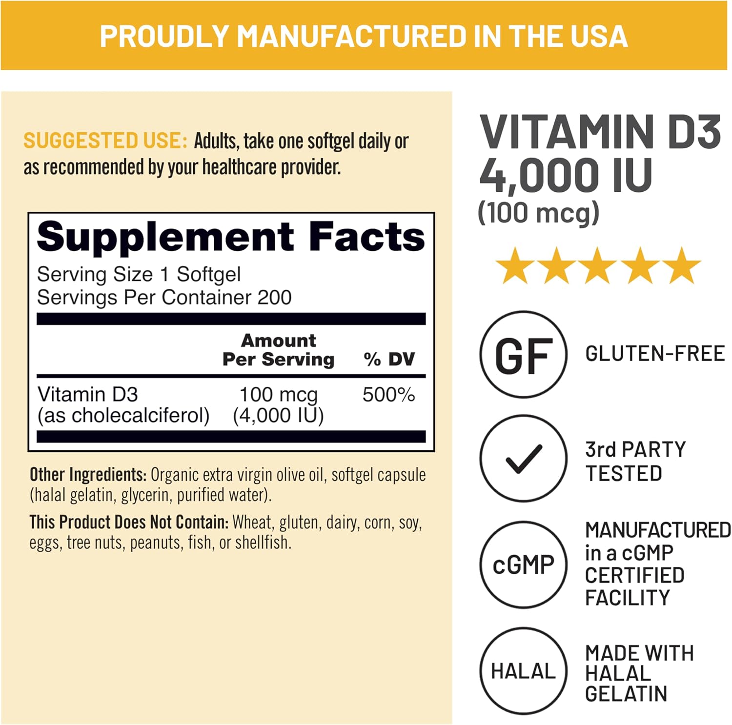 NatureWise Vitamin D3 5000IU Supplement, Immune Support, 360 Mini Softgels