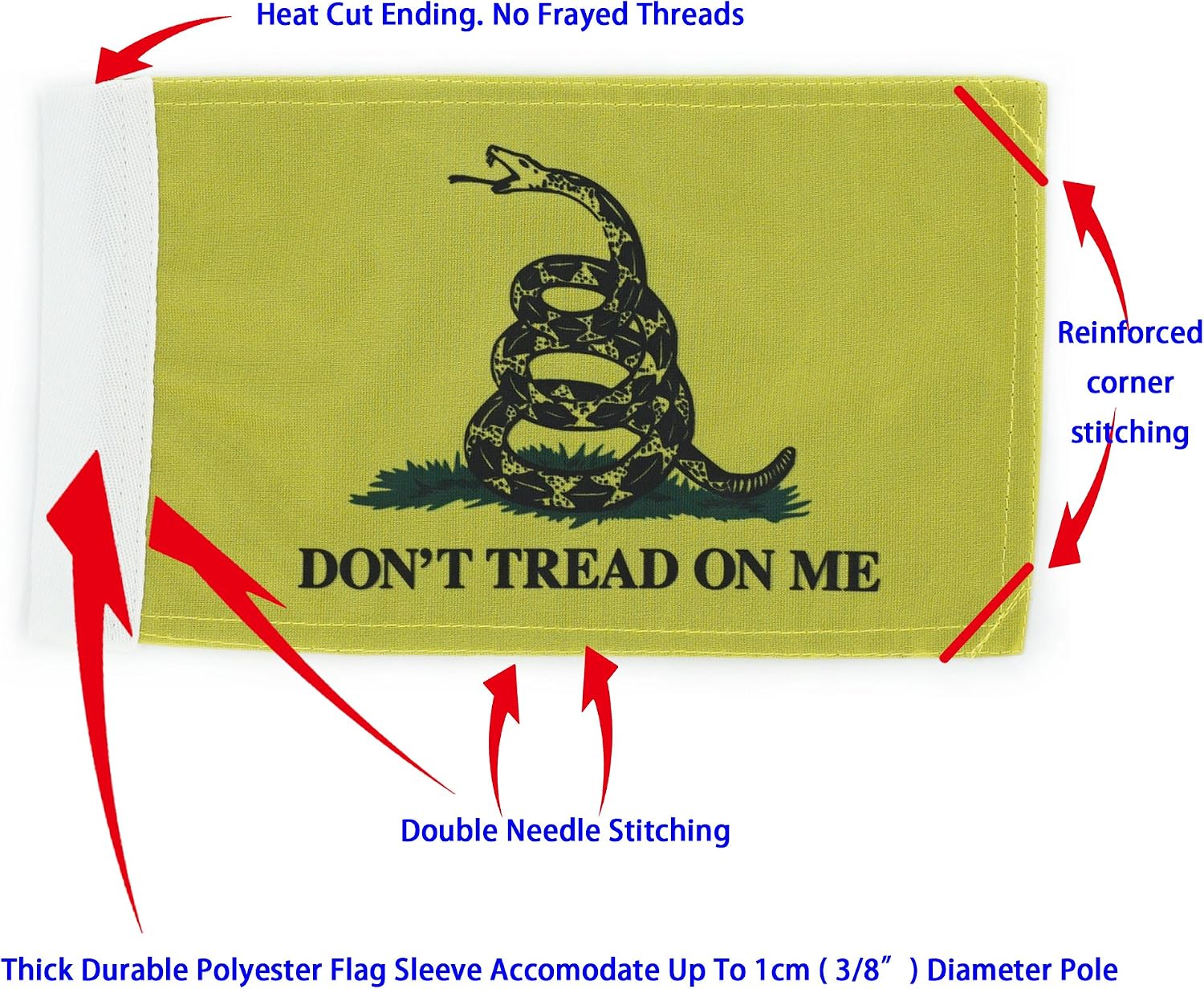 Motorcycle Flag 6 x 9 Or 10 x 15 Inch (6"X9", USA)
